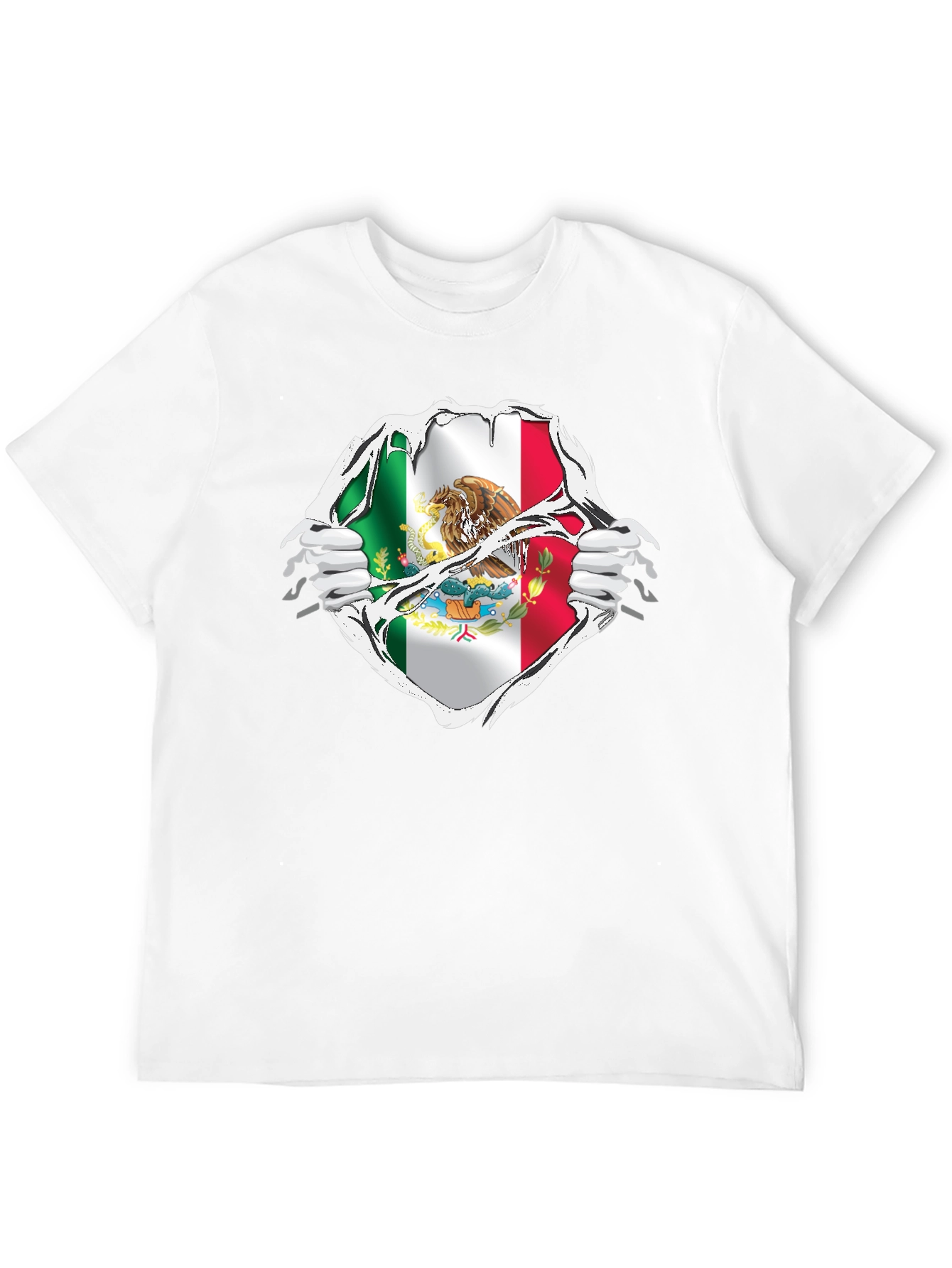 Mexican Flag Ripped T-Shirt