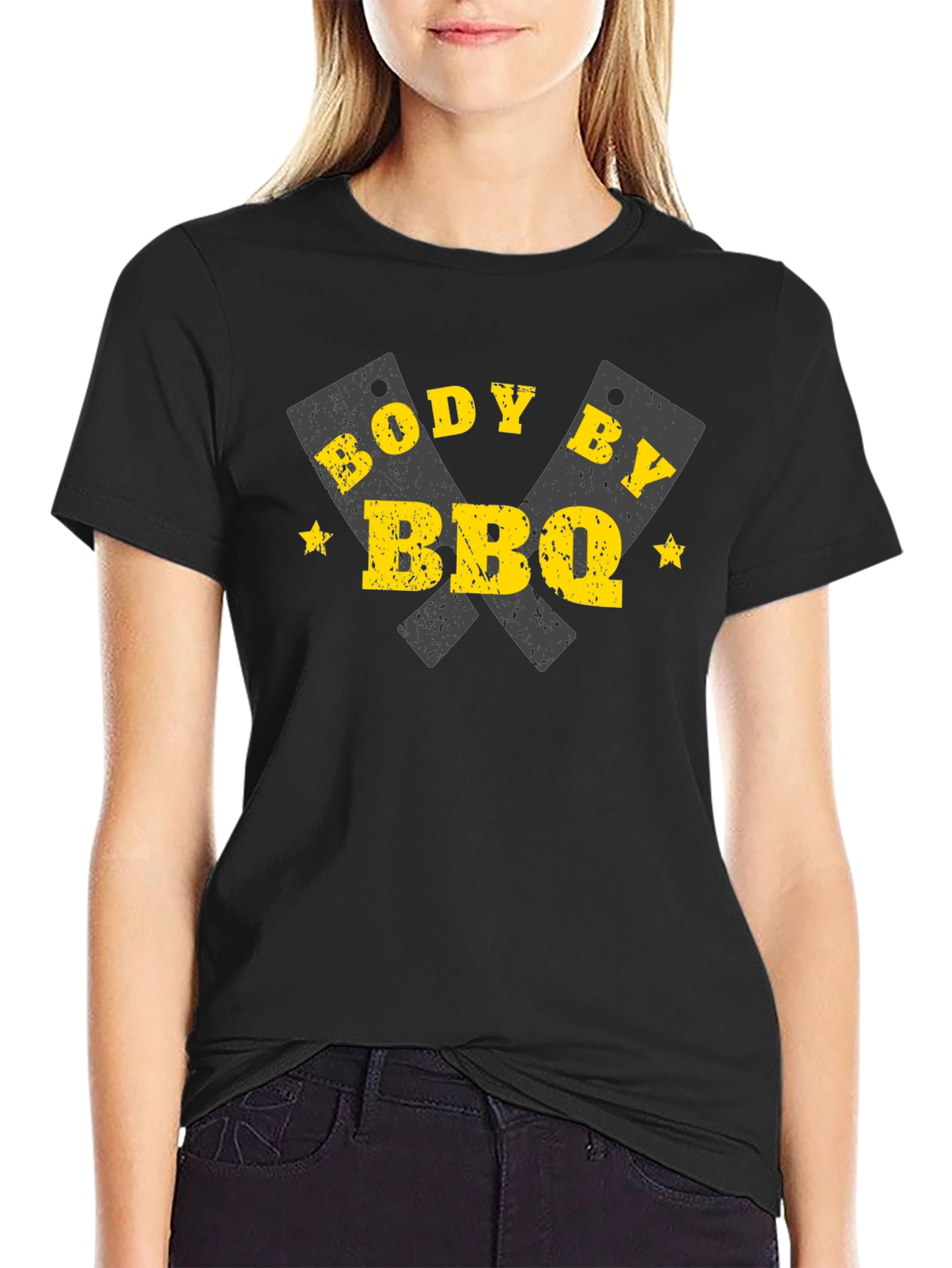 Body By BBQ T-Shirt - Black Graphic Tee