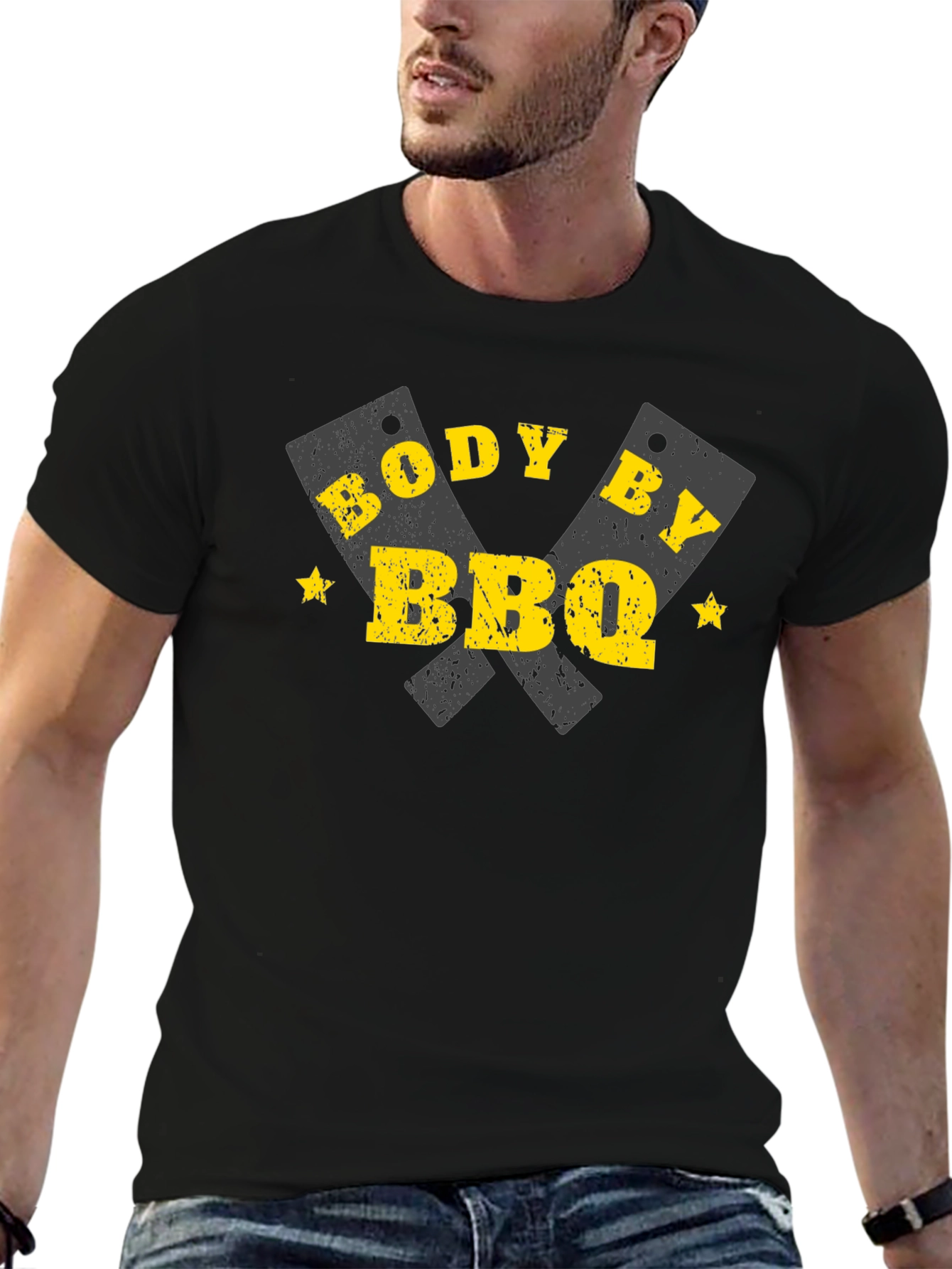Body By BBQ T-Shirt - Black Graphic Tee