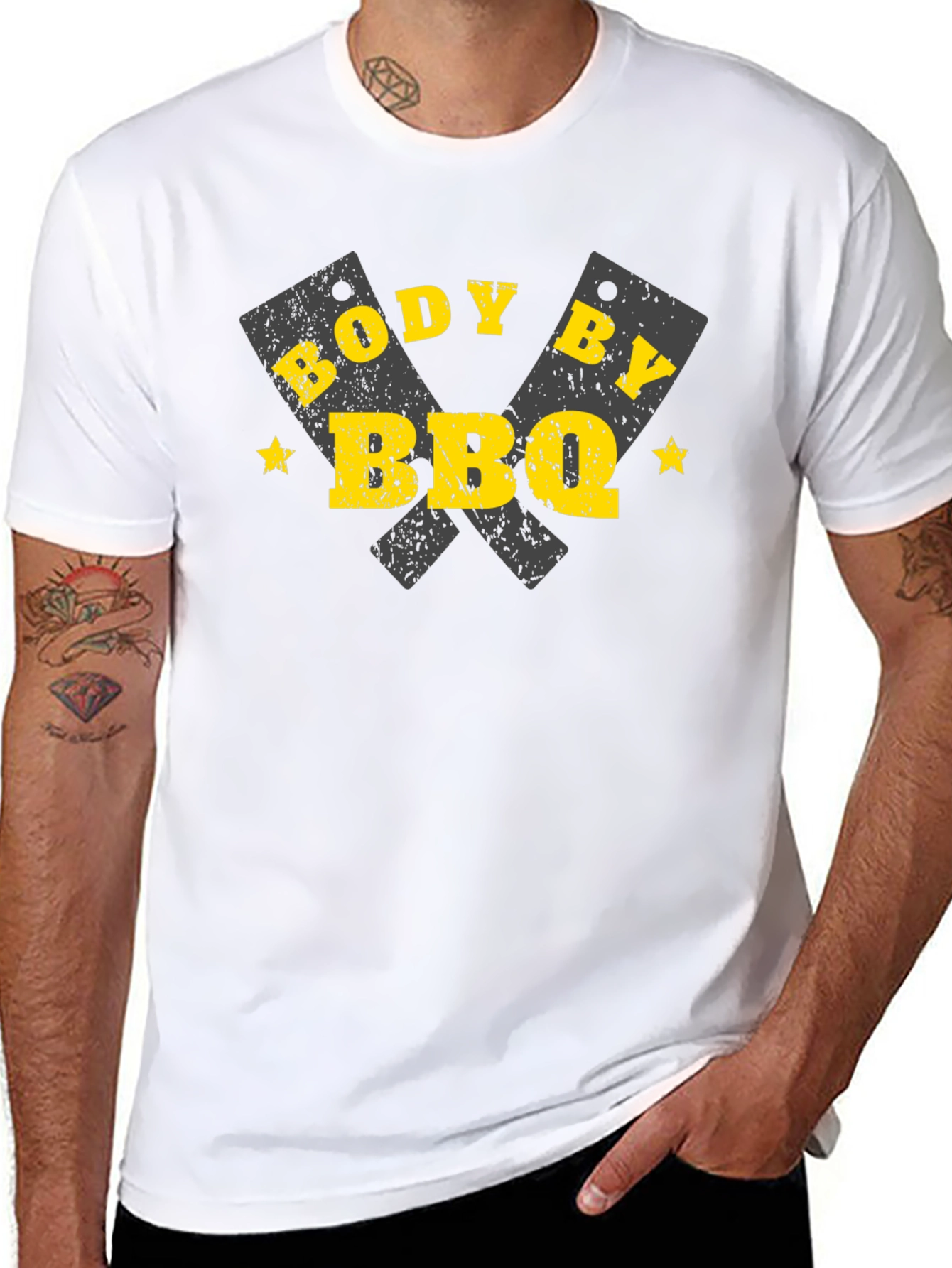 Body By BBQ T-Shirt - Black Graphic Tee
