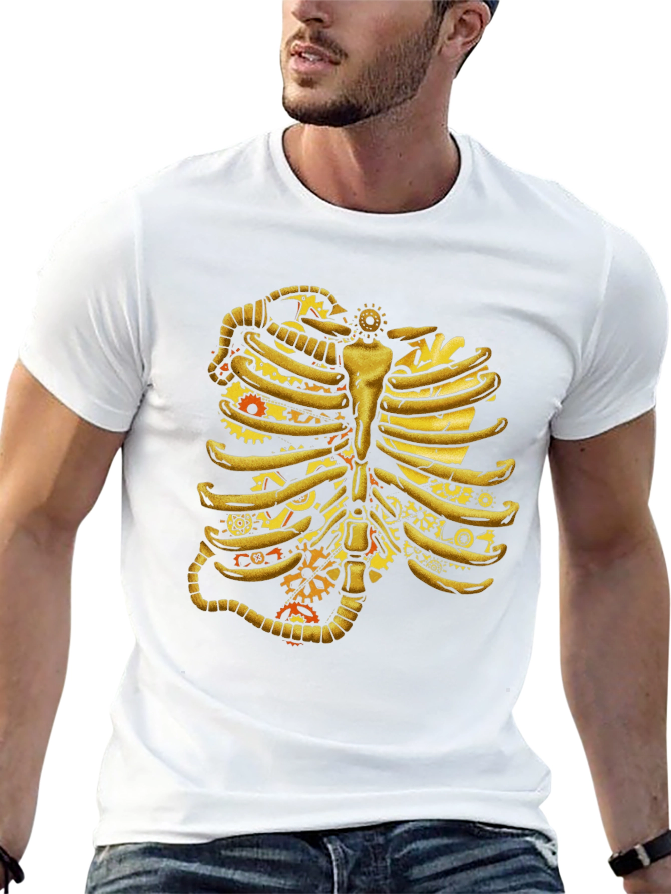 Steampunk Rib Cage Graphic Tee