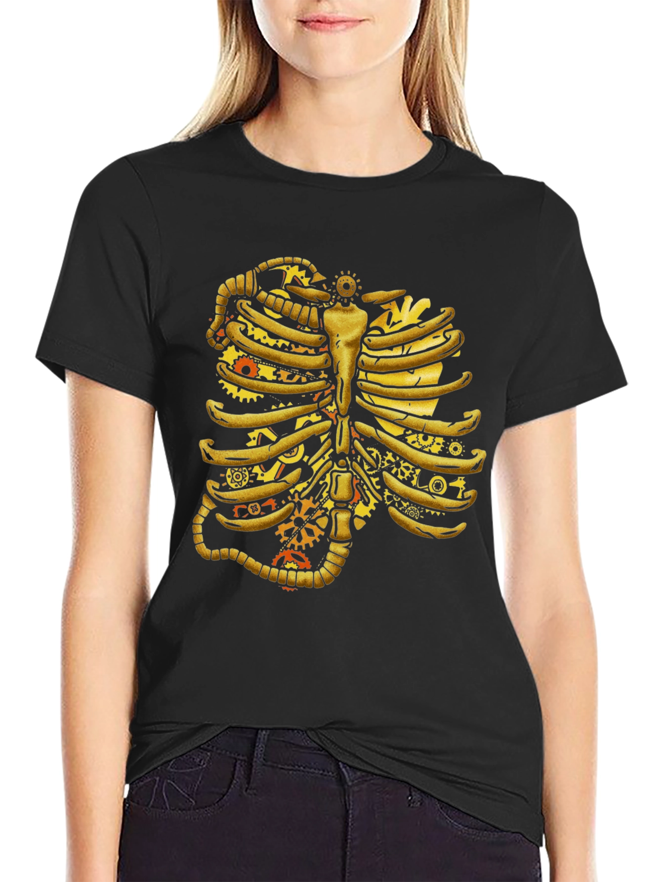 Steampunk Rib Cage Graphic Tee