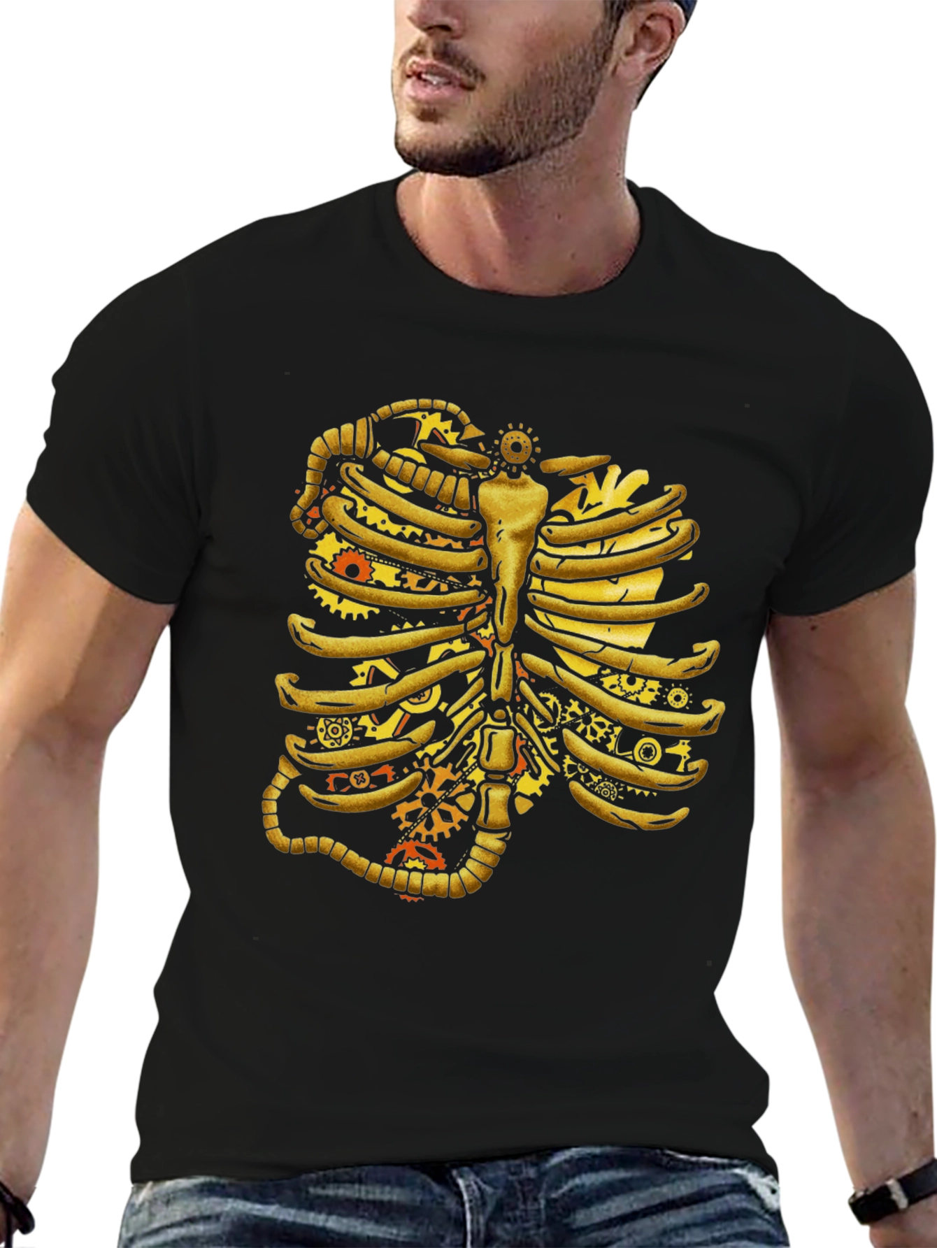 Steampunk Rib Cage Graphic Tee