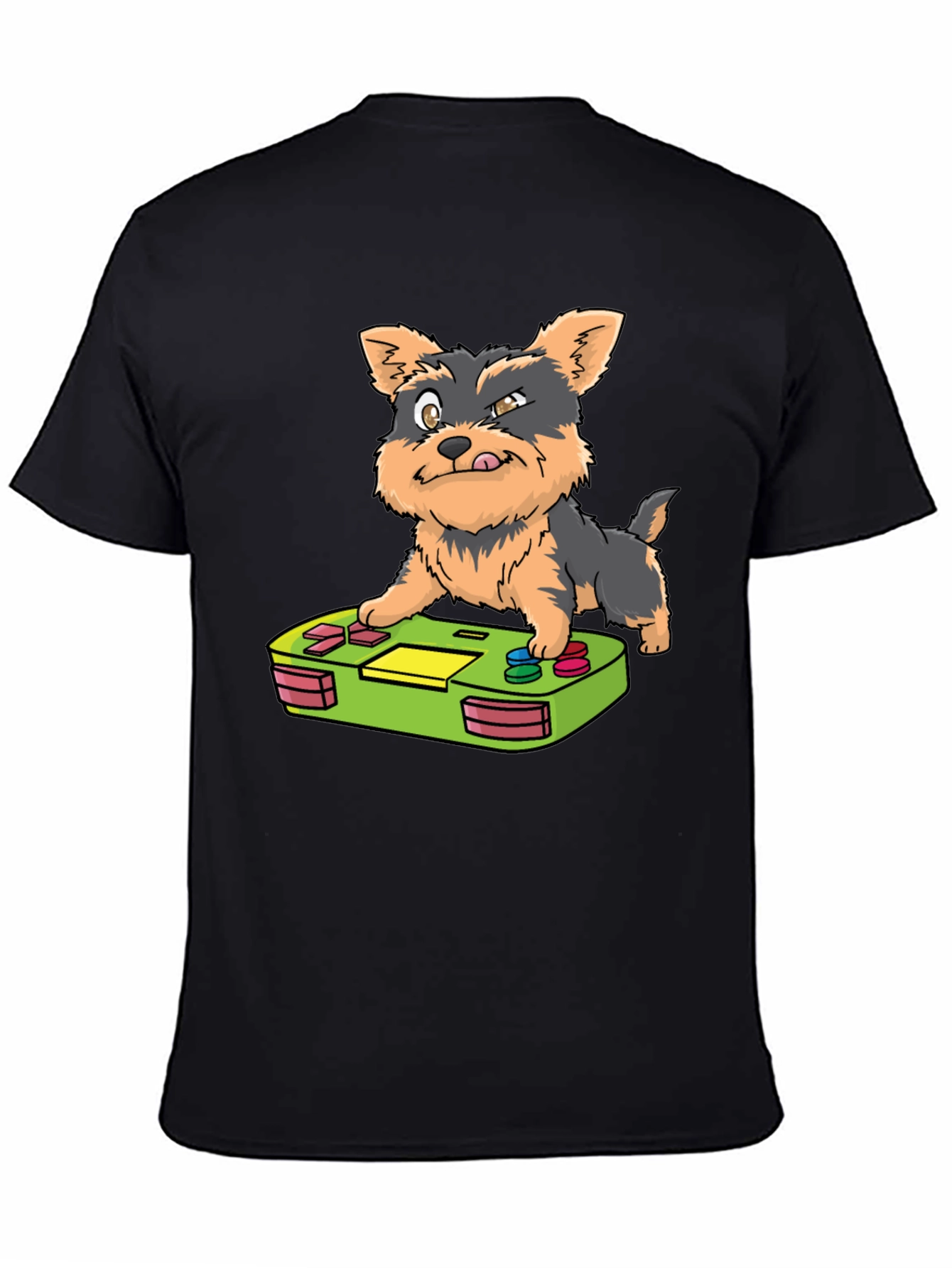 Gamer Pup Graphic Tee - Black Cotton Blend