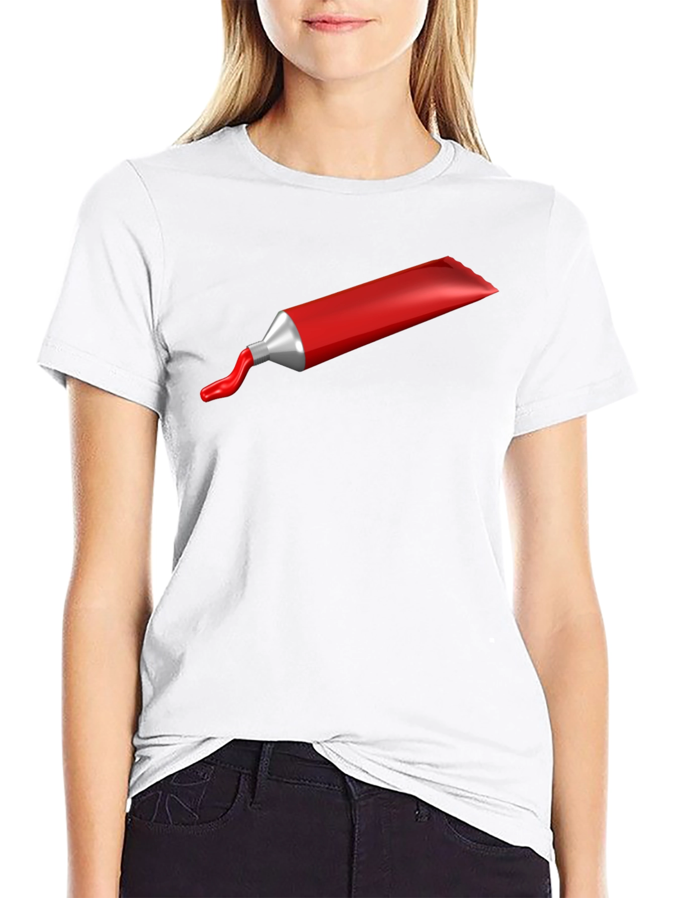 Red Paint Tube Graphic T-Shirt
