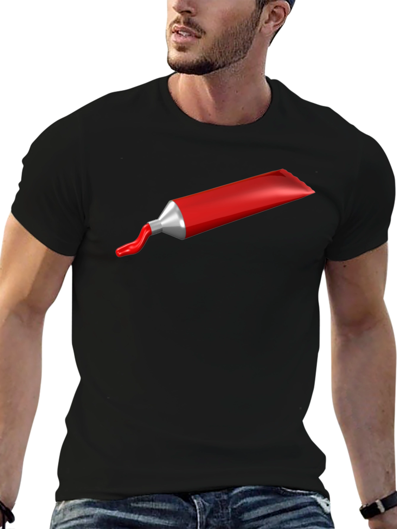 Red Paint Tube Graphic T-Shirt