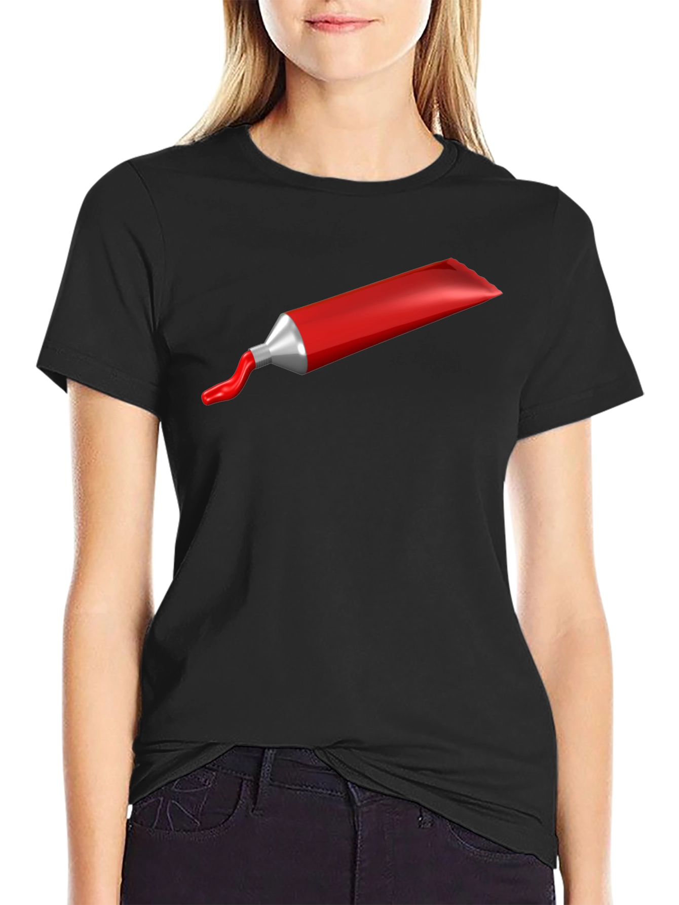Red Paint Tube Graphic T-Shirt