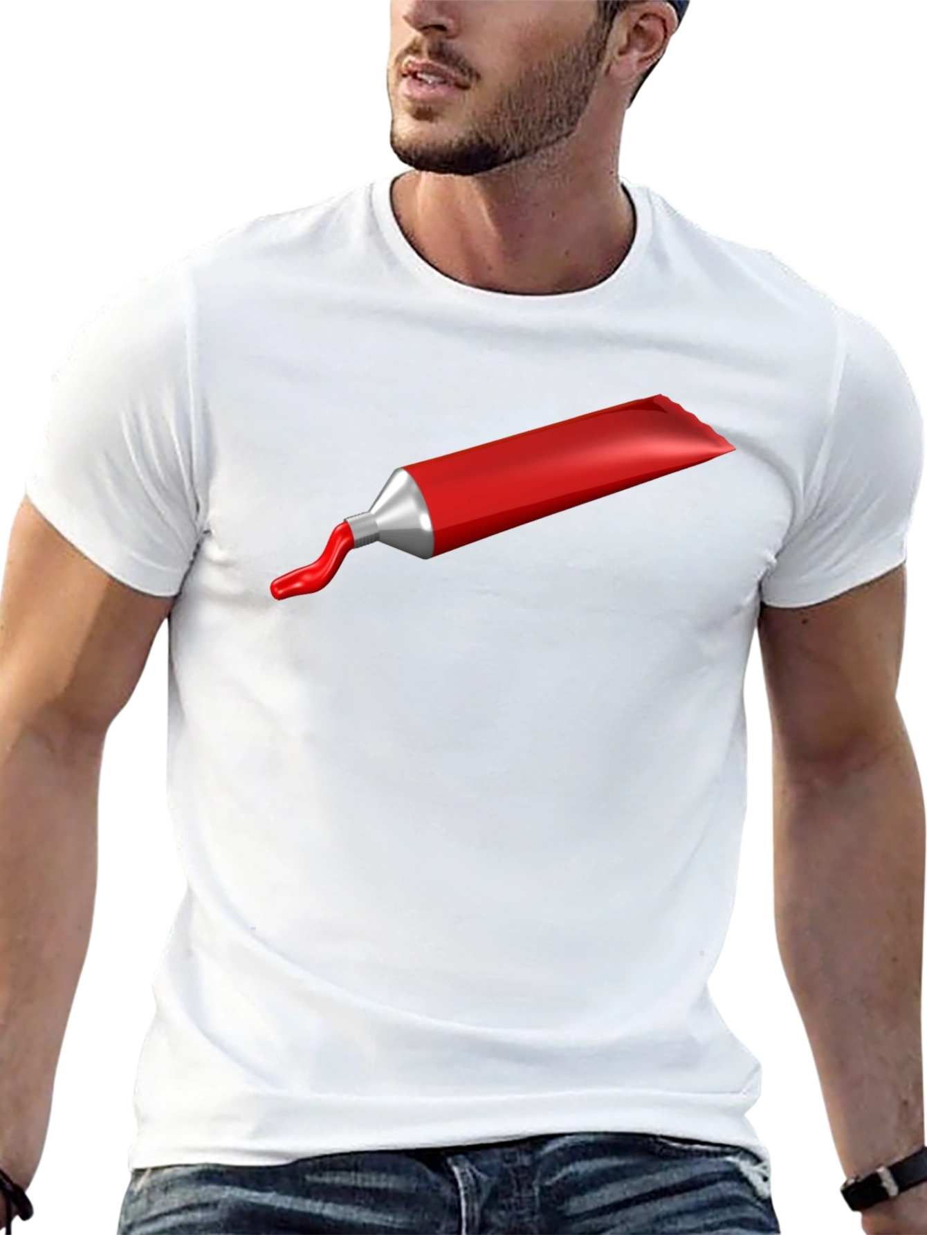 Red Paint Tube Graphic T-Shirt
