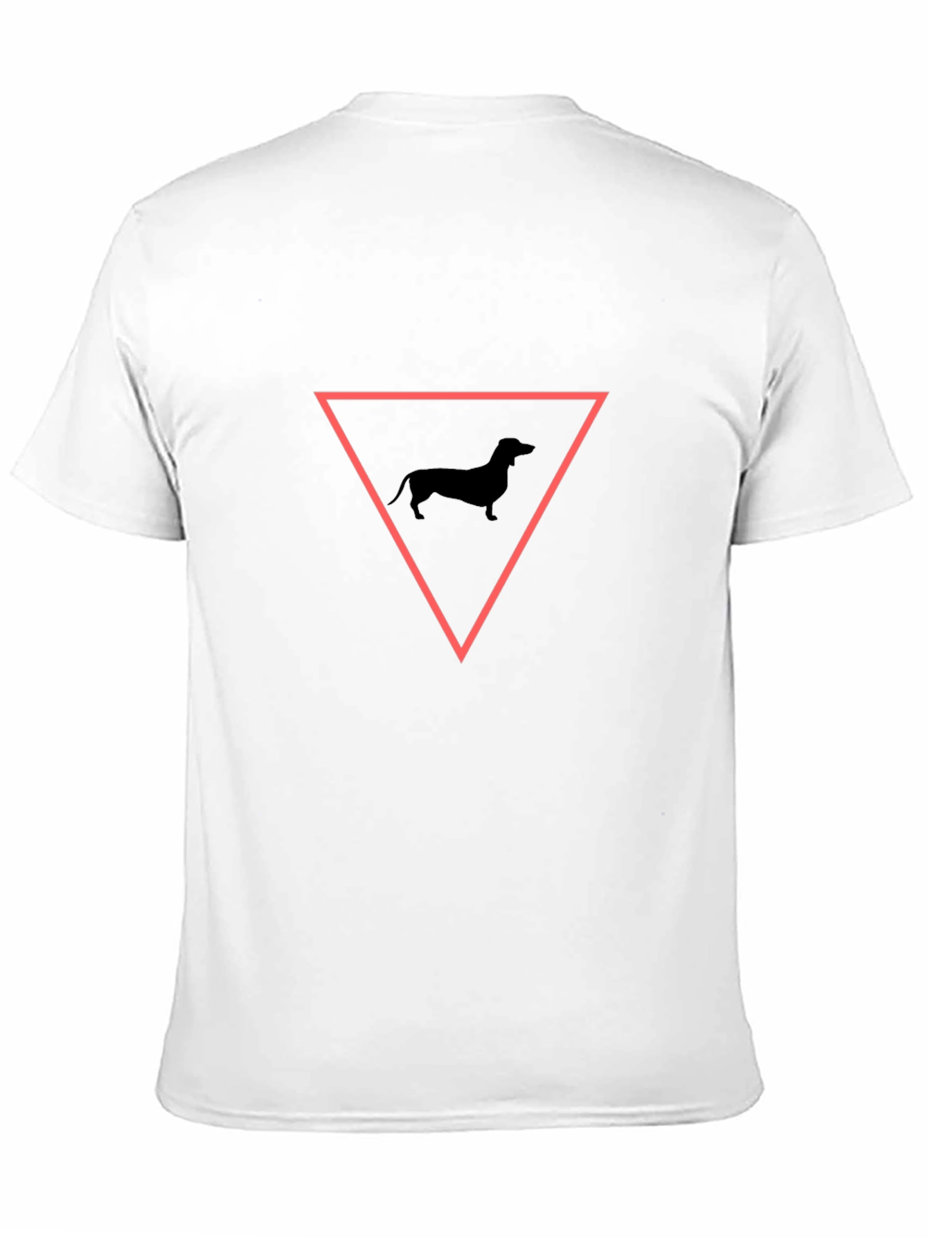 Dachshund Triangle Graphic Tee - Black