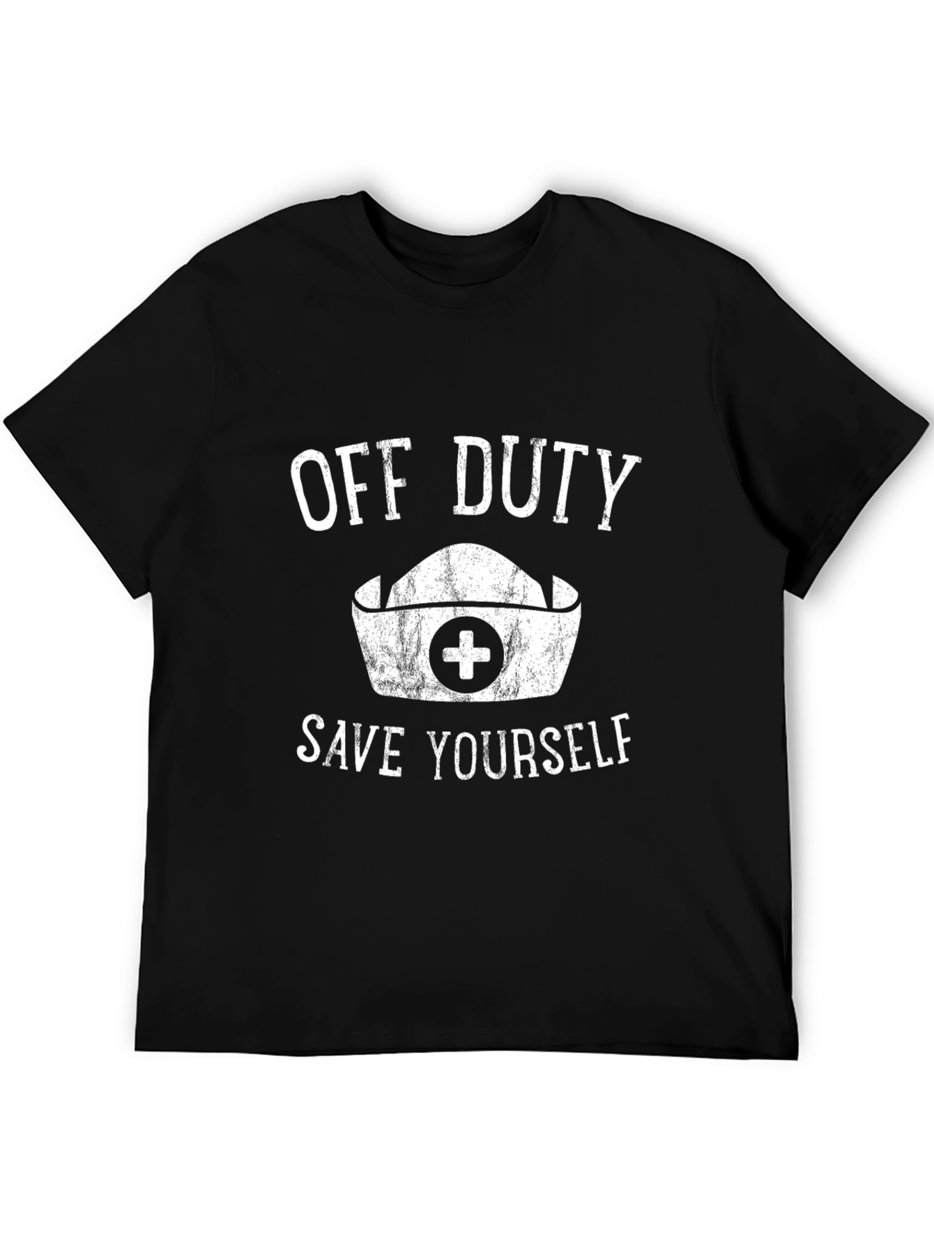 Off Duty Save Yourself Black T-Shirt