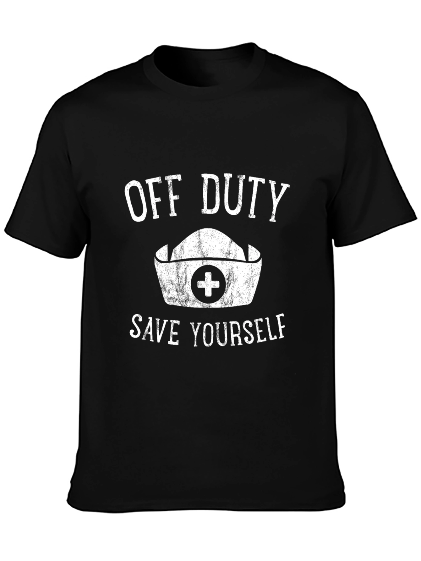 Off Duty Save Yourself Black T-Shirt