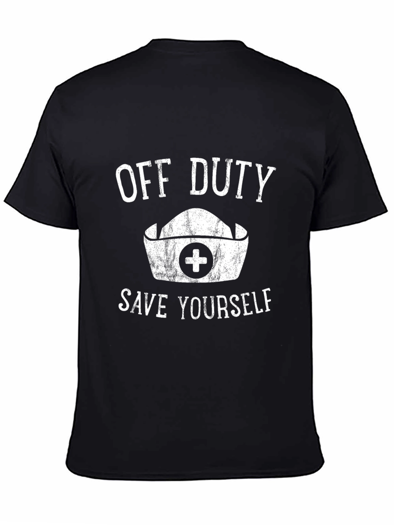Off Duty Save Yourself Black T-Shirt