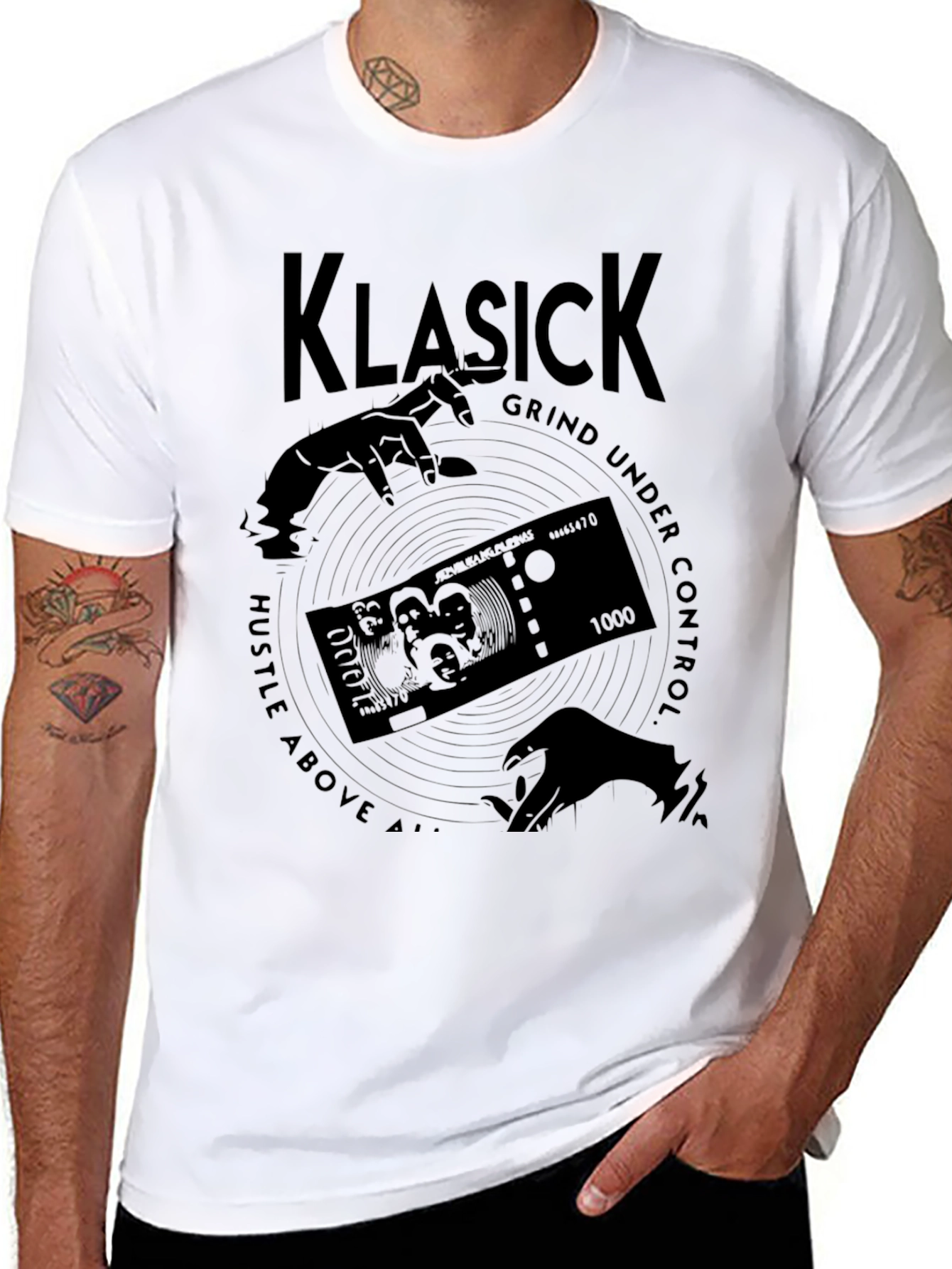 Klasick Grind Graphic T-Shirt - Hustle Above All