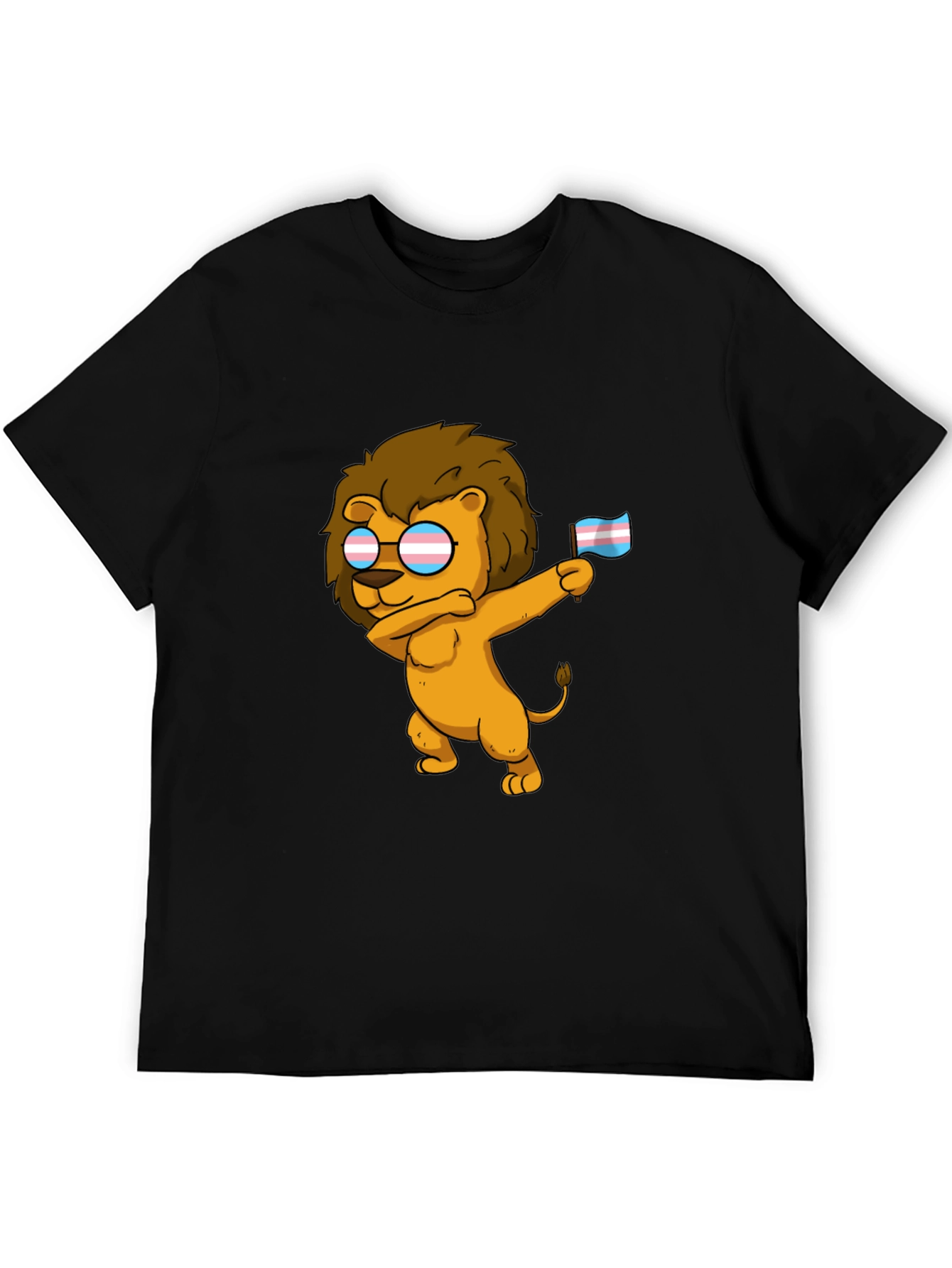 Dabbing Lion Transgender Pride T-Shirt