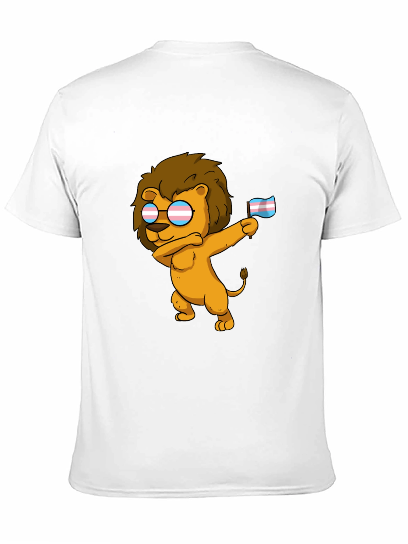 Dabbing Lion Transgender Pride T-Shirt
