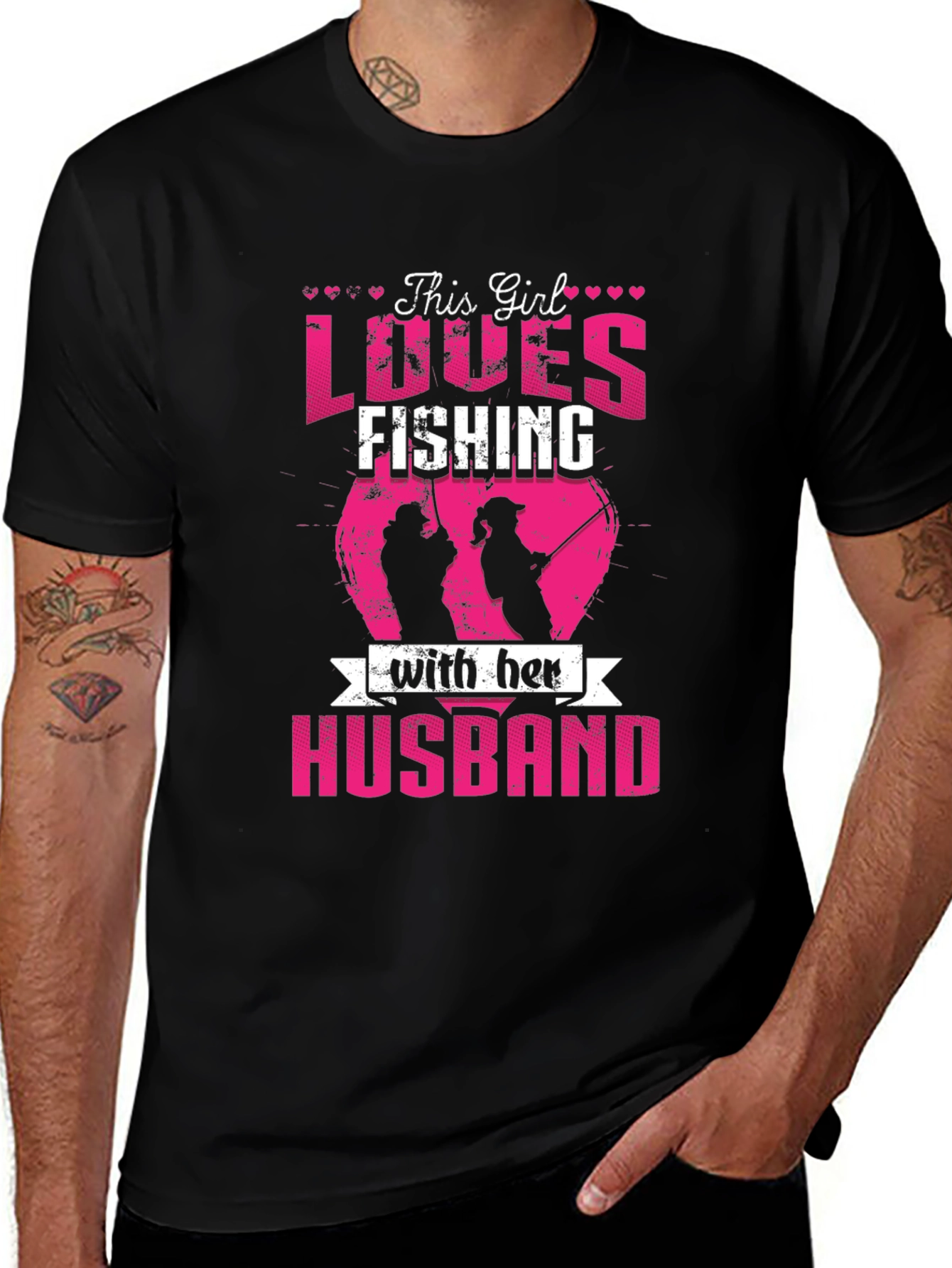 This Girl Loves Fishing with Her Husband T-Shirt