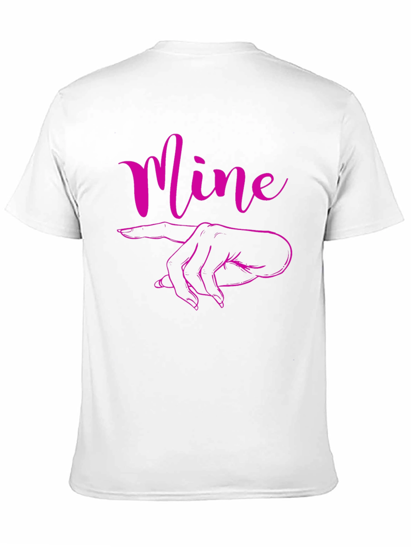 Mine Pointing Finger Graphic Tee - Black Cotton T-Shirt
