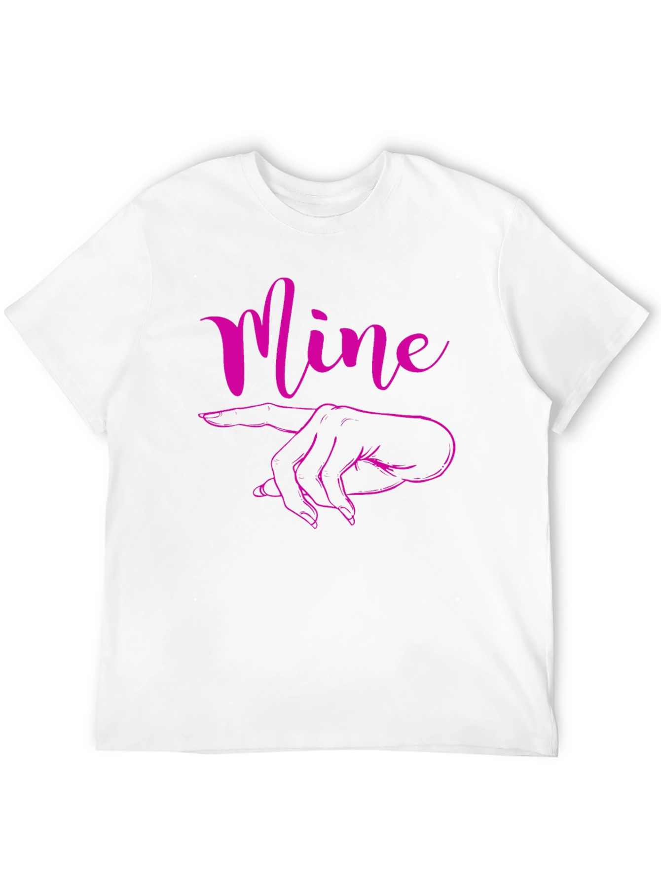 Mine Pointing Finger Graphic Tee - Black Cotton T-Shirt