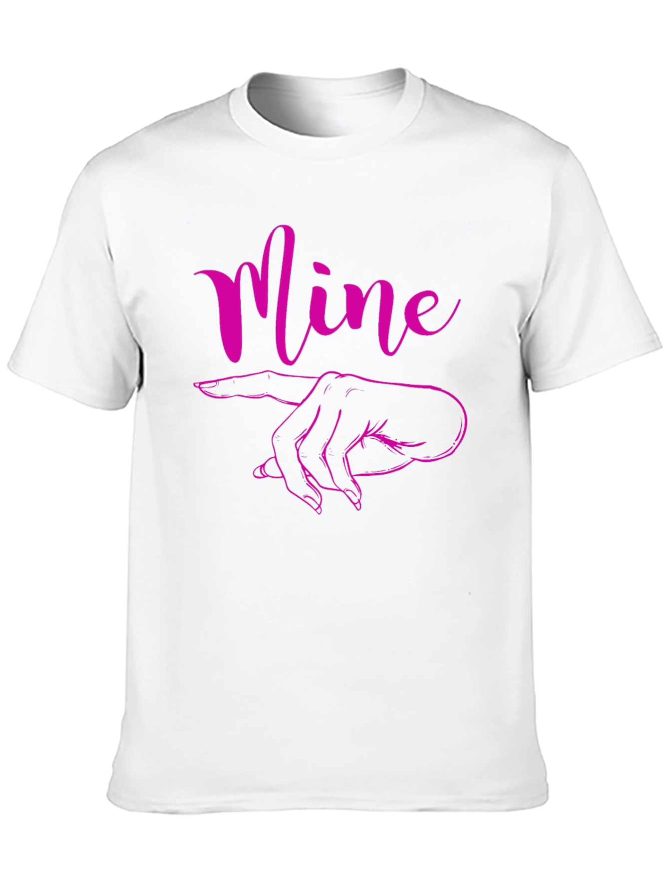 Mine Pointing Finger Graphic Tee - Black Cotton T-Shirt