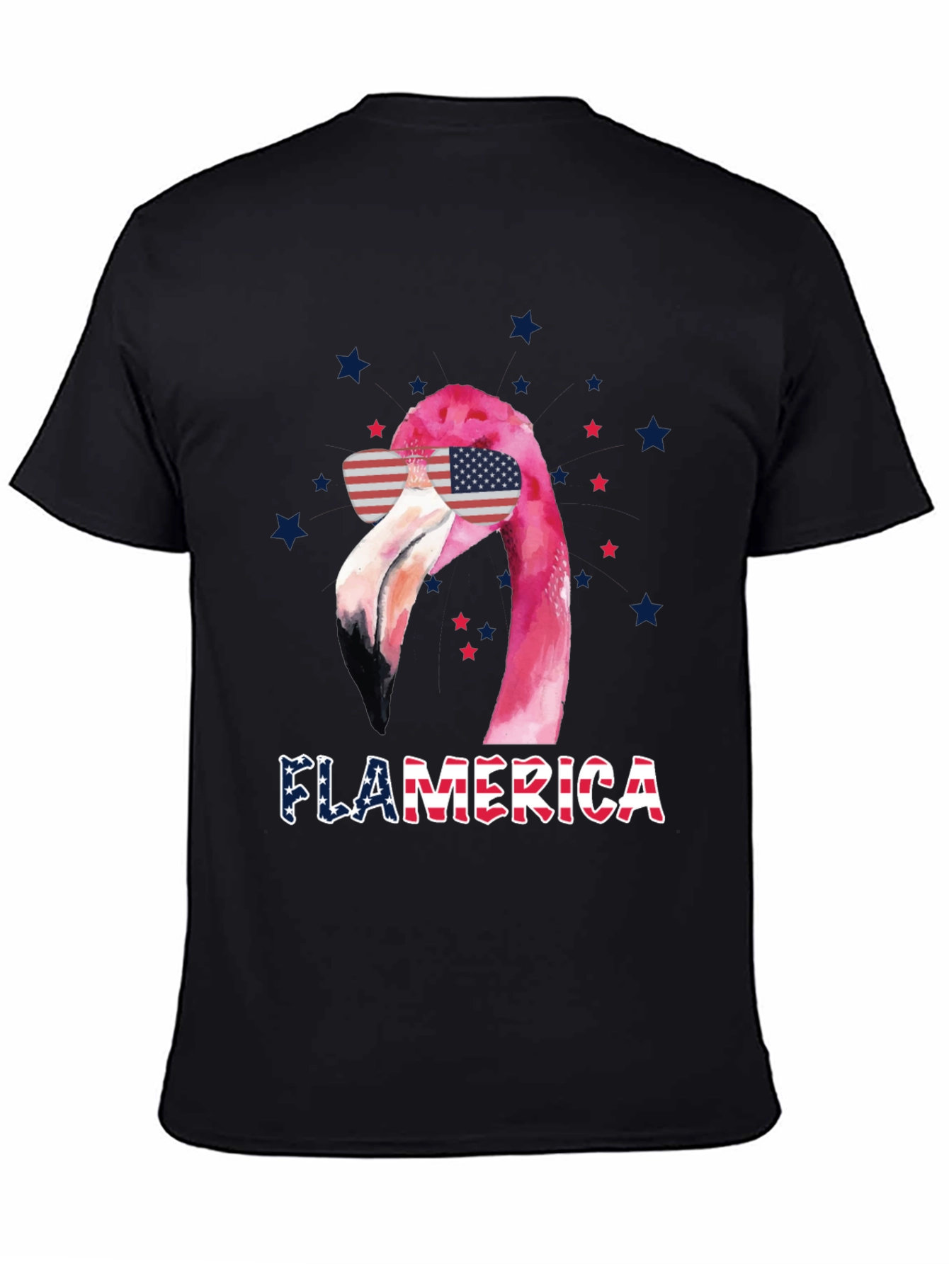 Flamerica T-Shirt Patriotic Flamingo 4th July Tee