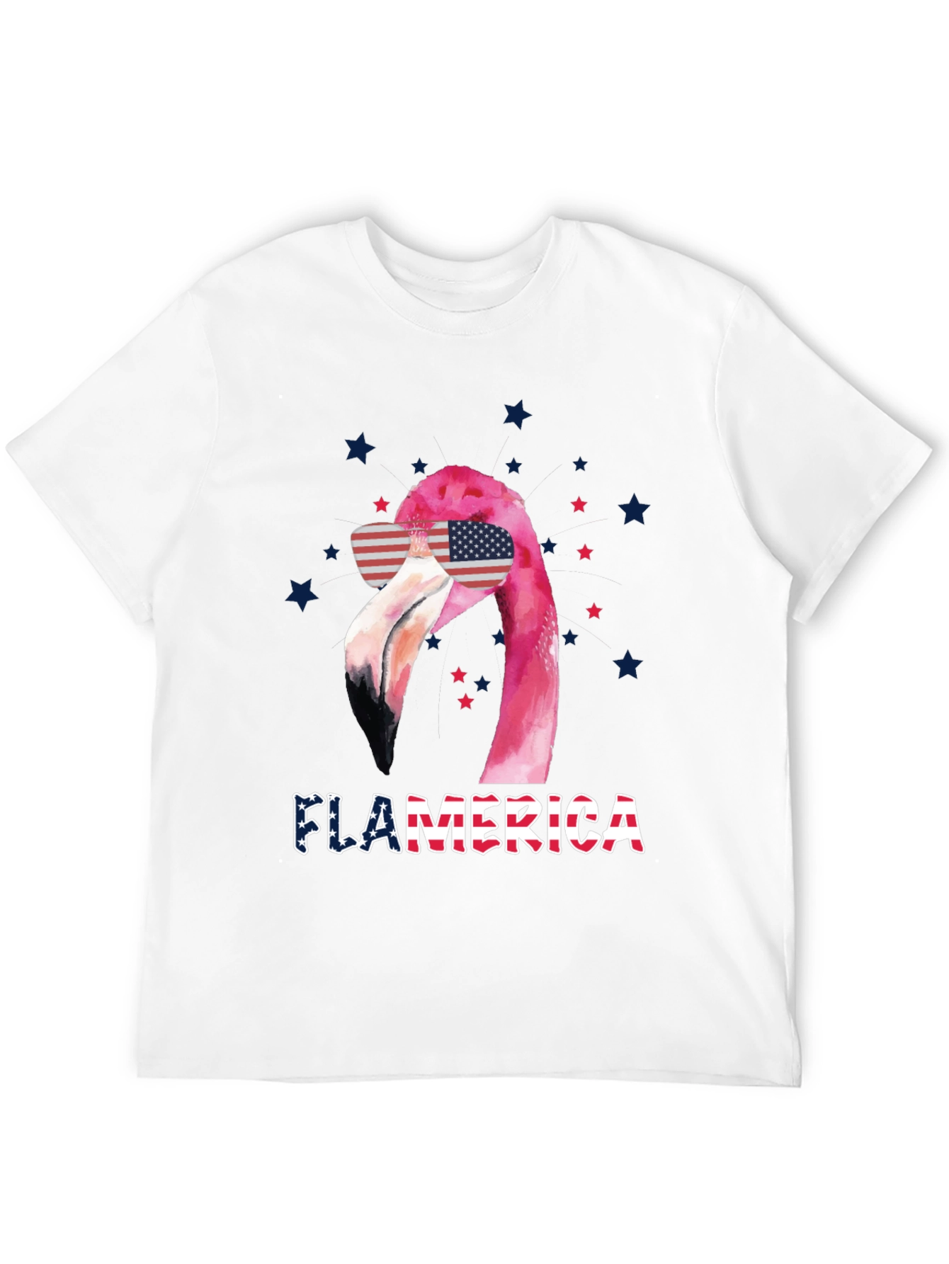 Flamerica T-Shirt Patriotic Flamingo 4th July Tee