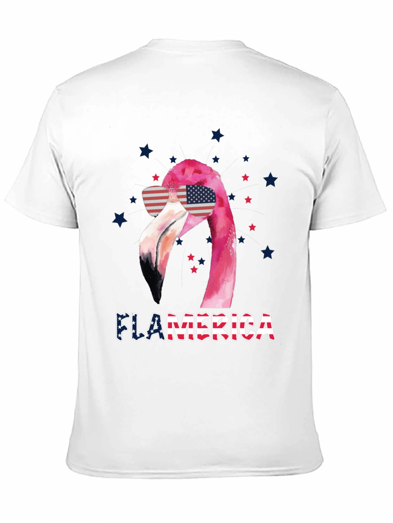 Flamerica T-Shirt Patriotic Flamingo 4th July Tee