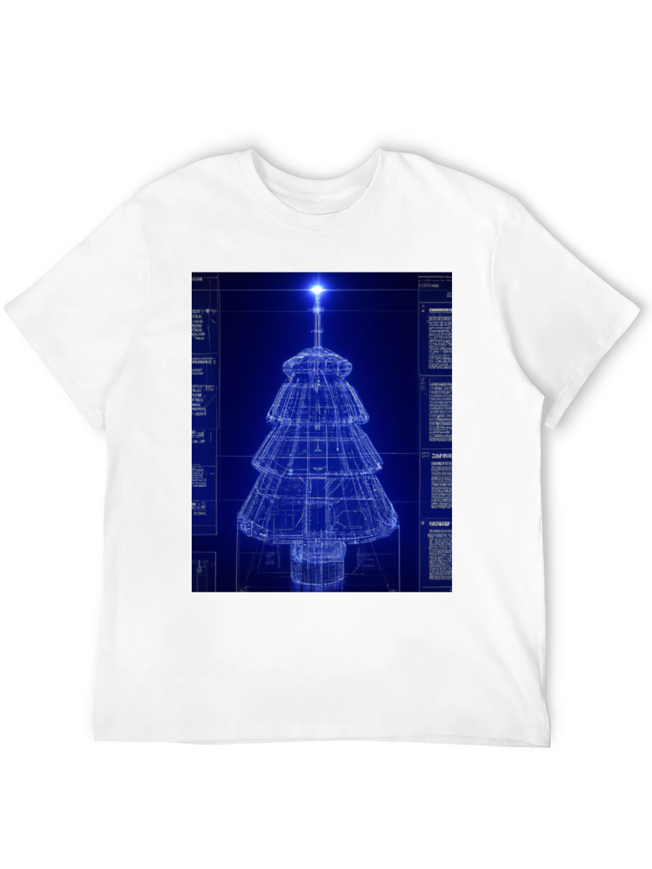 Blueprint Christmas Tree Graphic Tee