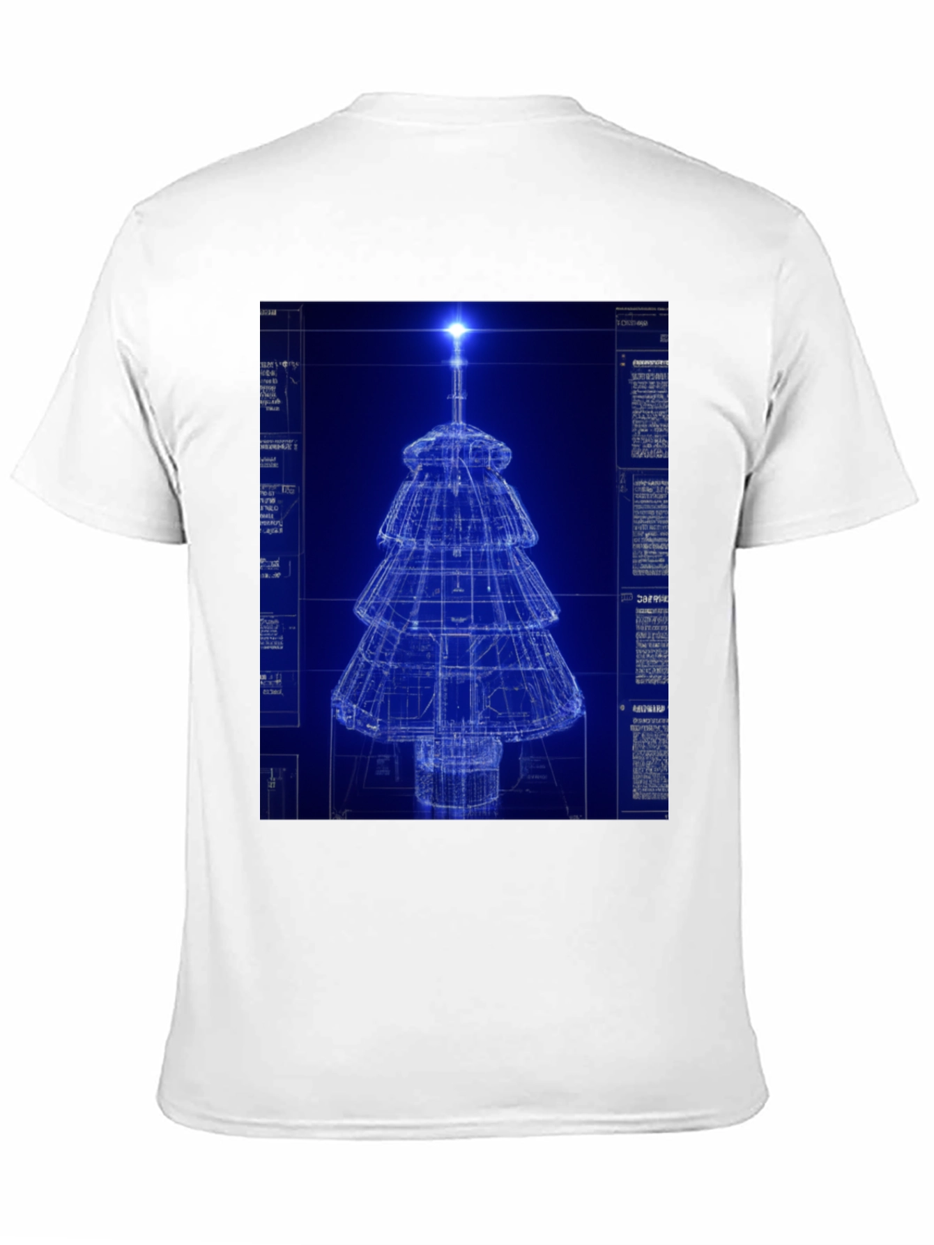 Blueprint Christmas Tree Graphic Tee