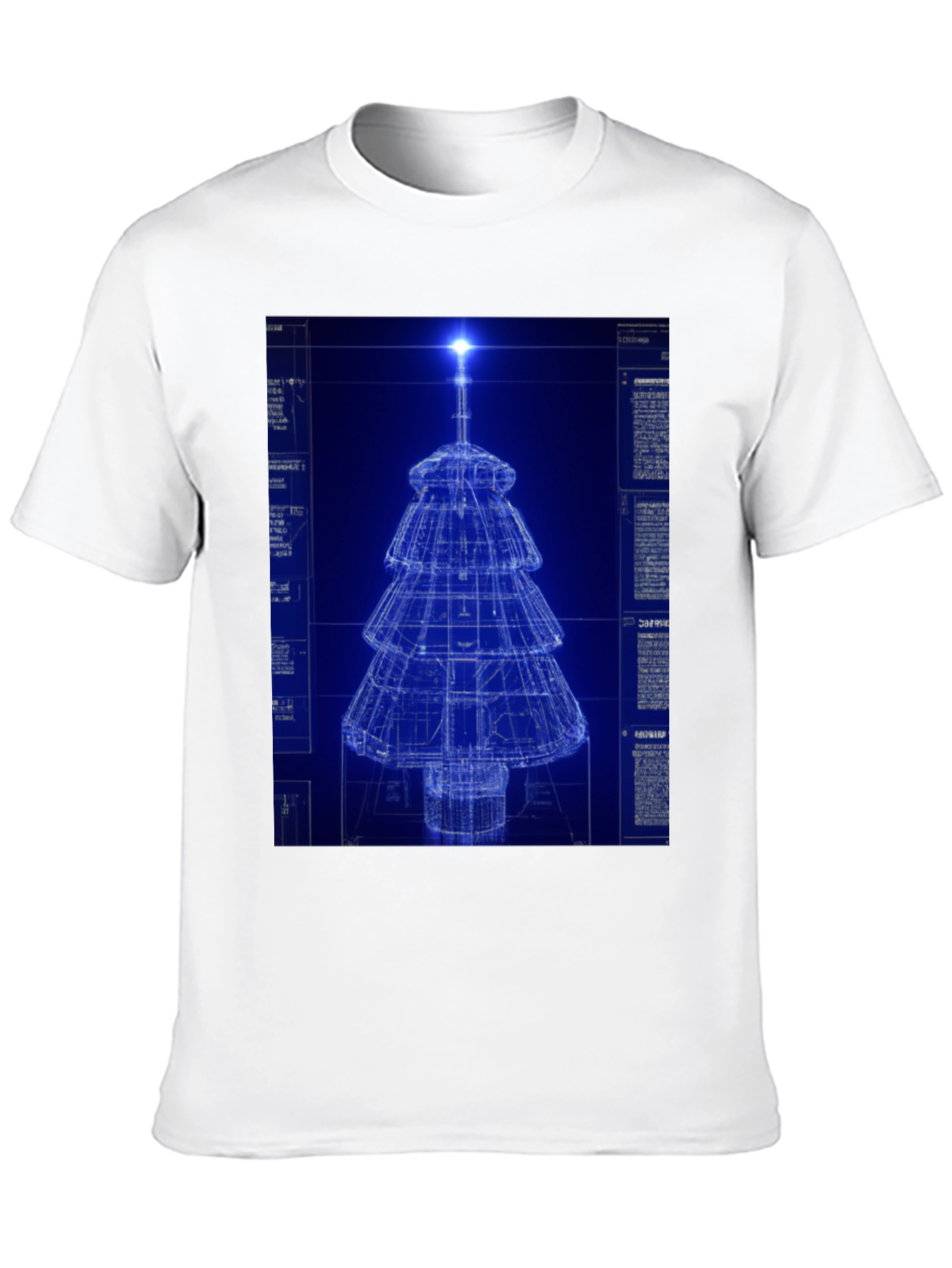Blueprint Christmas Tree Graphic Tee