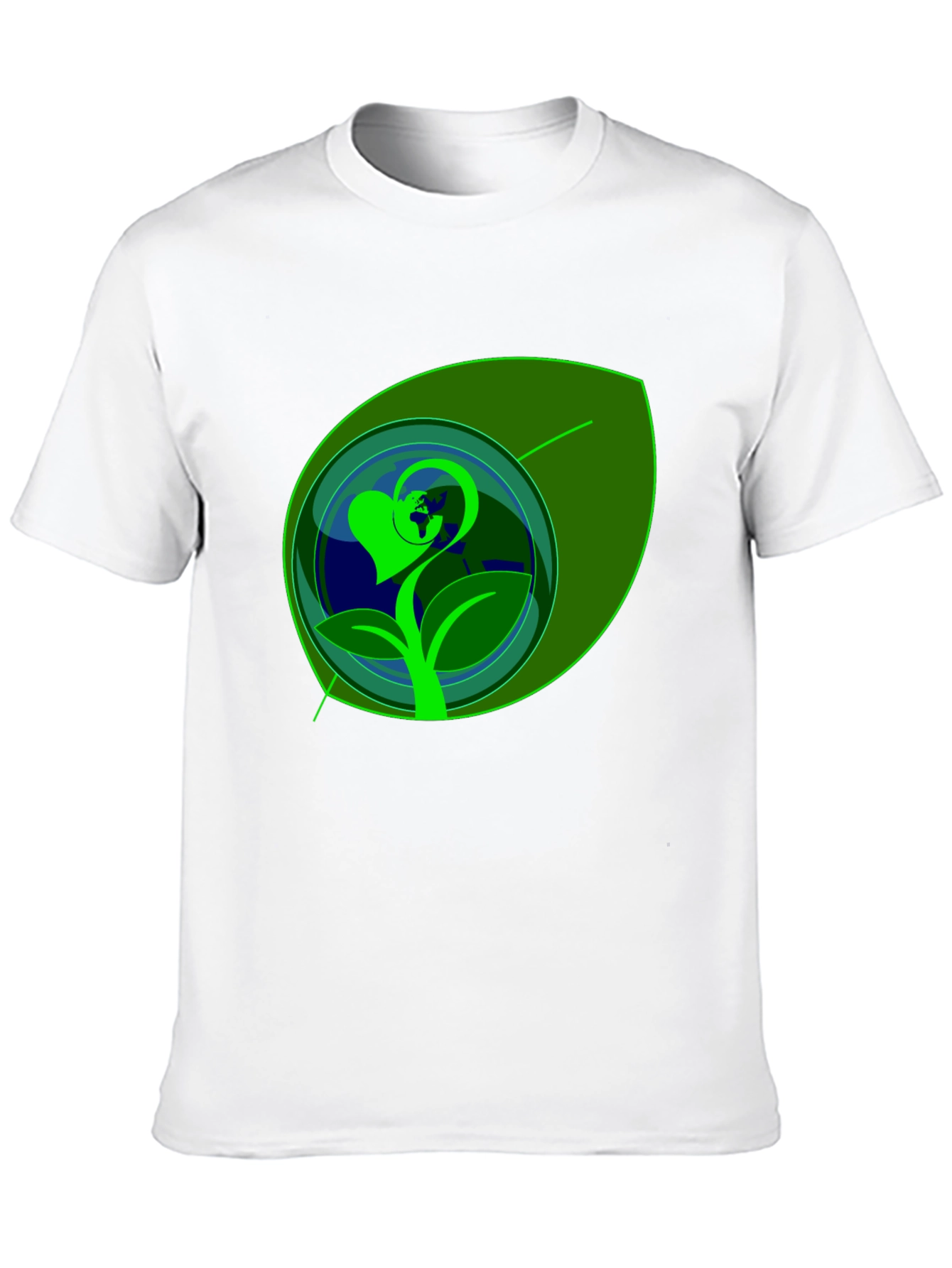 Eco-Friendly Earth Heart Graphic Tee