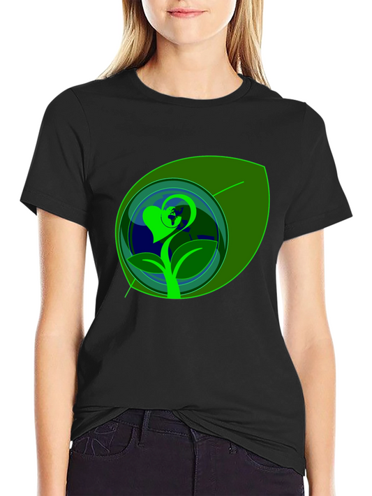 Eco-Friendly Earth Heart Graphic Tee