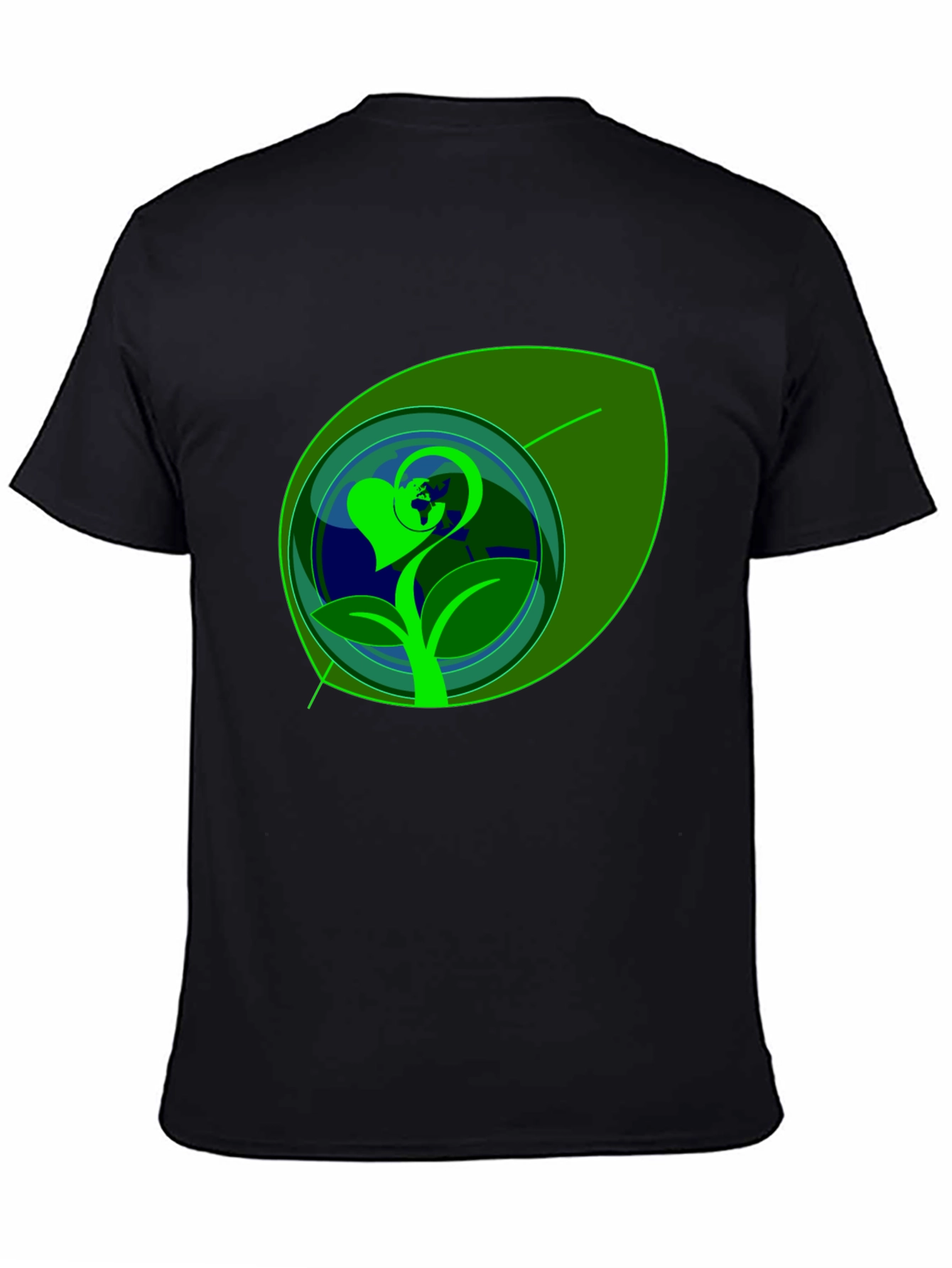 Eco-Friendly Earth Heart Graphic Tee