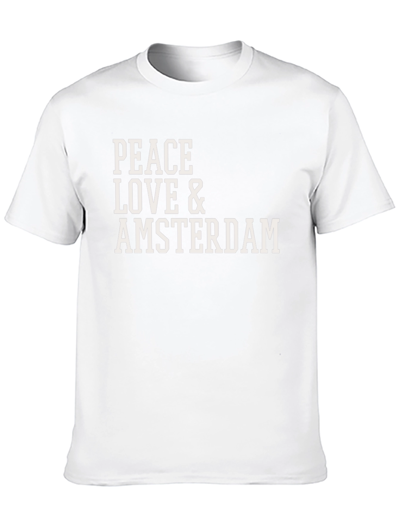 Peace Love Amsterdam T-Shirt - Black Graphic Tee