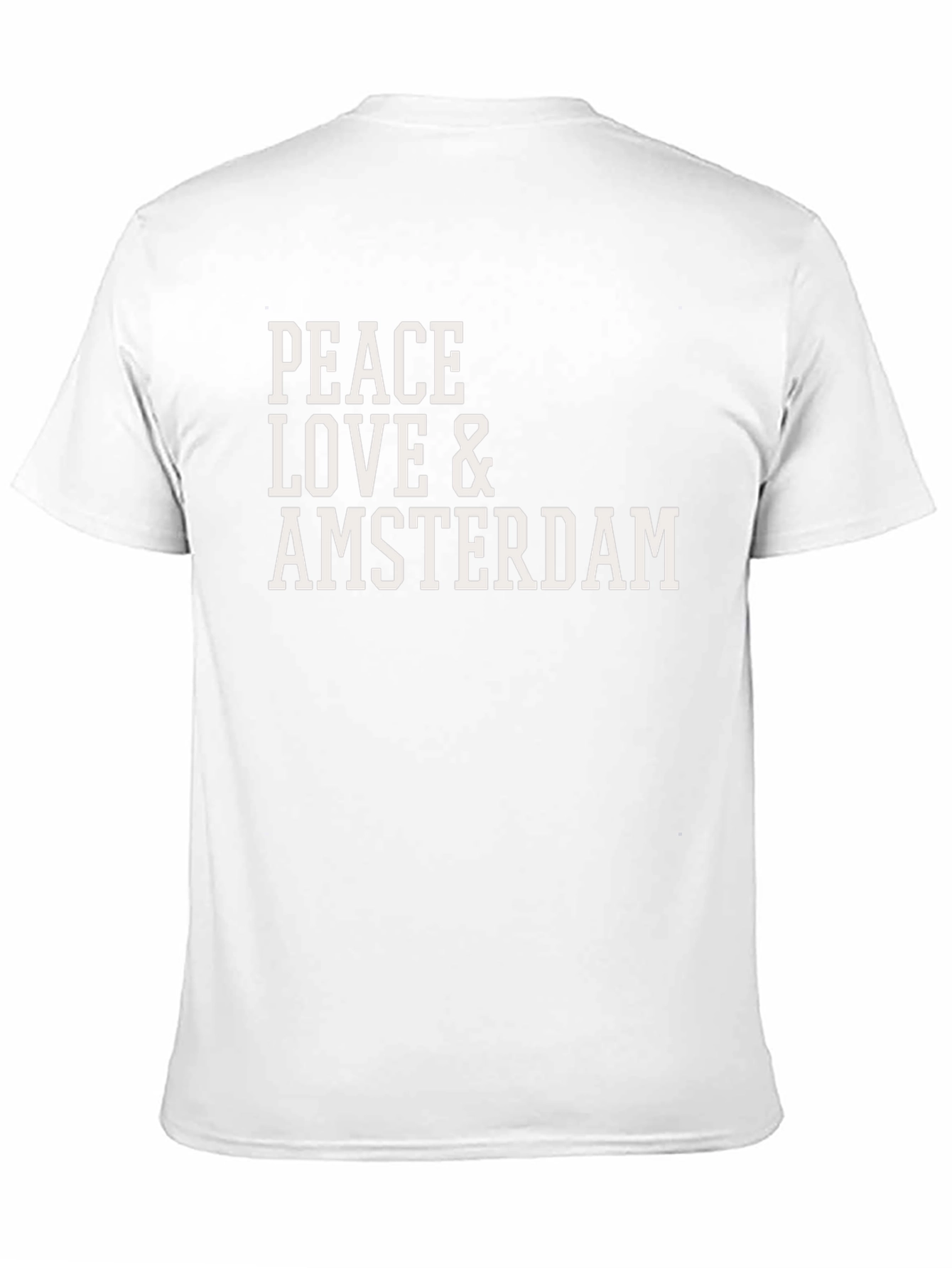 Peace Love Amsterdam T-Shirt - Black Graphic Tee