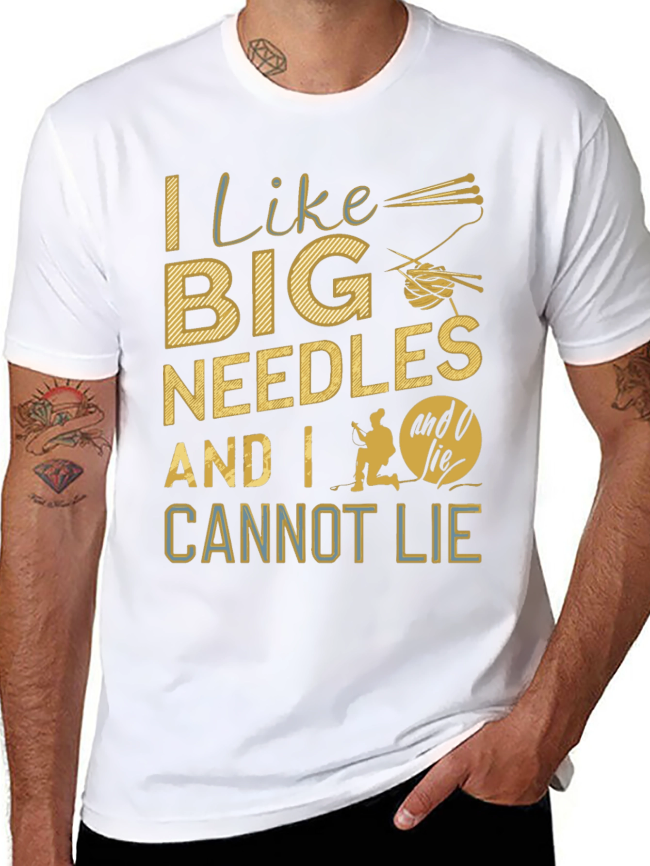 I Like Big Needles Funny T-Shirt