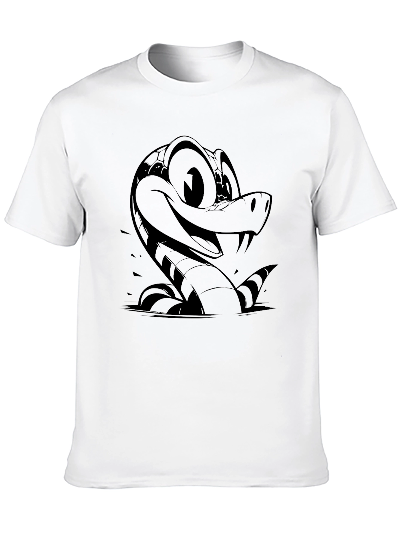 Cartoon Snake Graphic T-Shirt - Cool Reptile Design