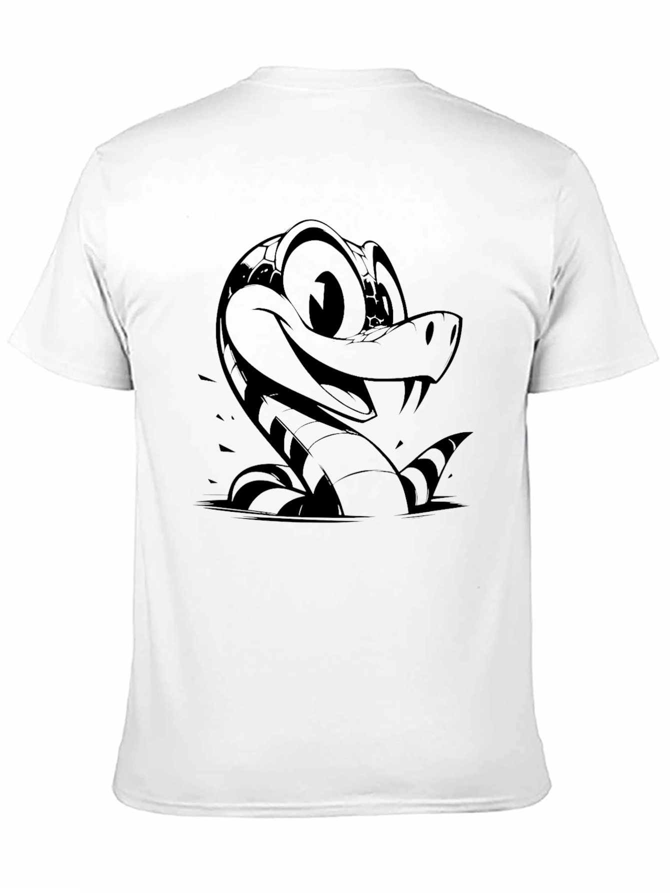 Cartoon Snake Graphic T-Shirt - Cool Reptile Design
