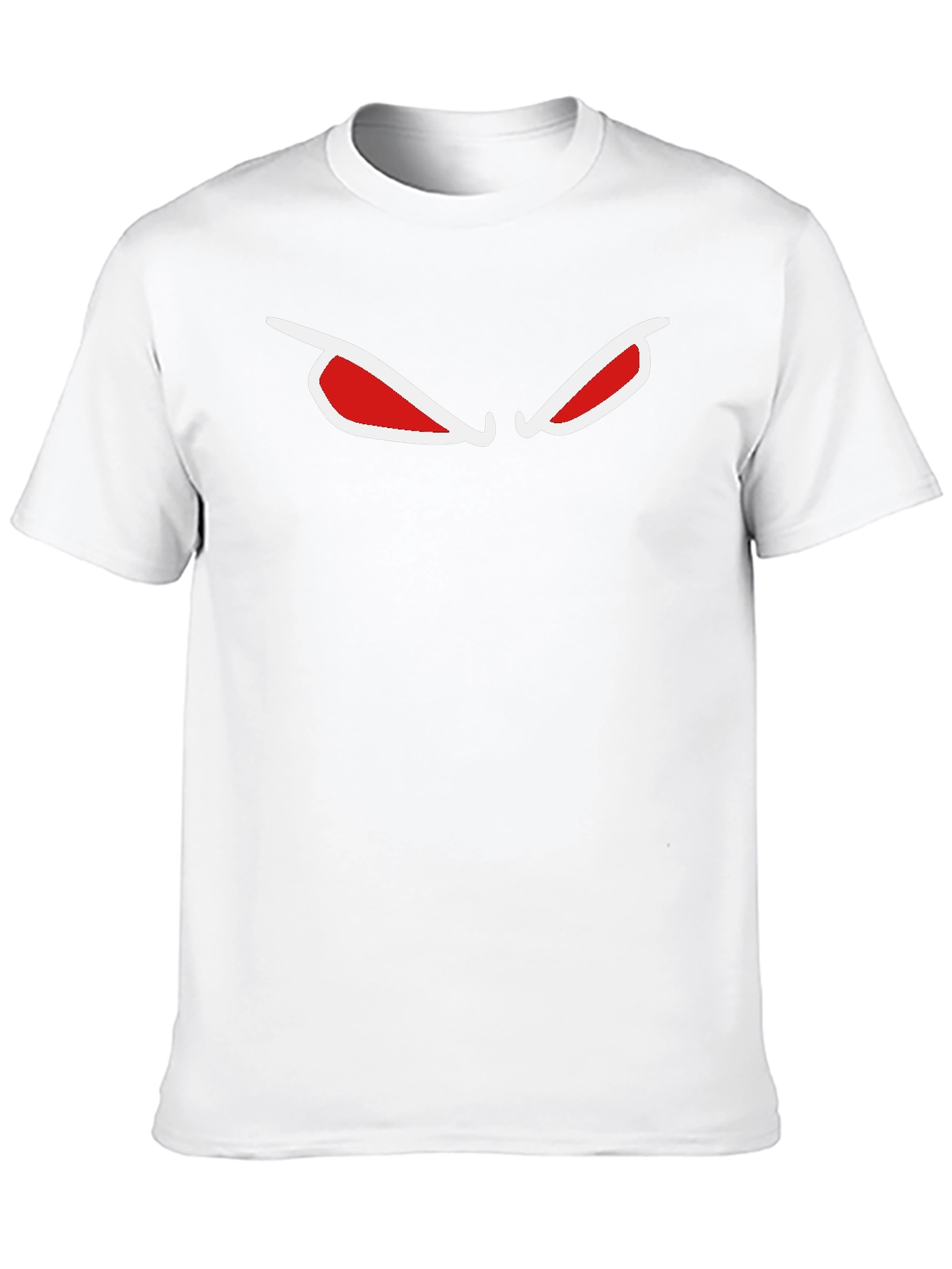 Mens Black T-Shirt with Red Eyes Graphic
