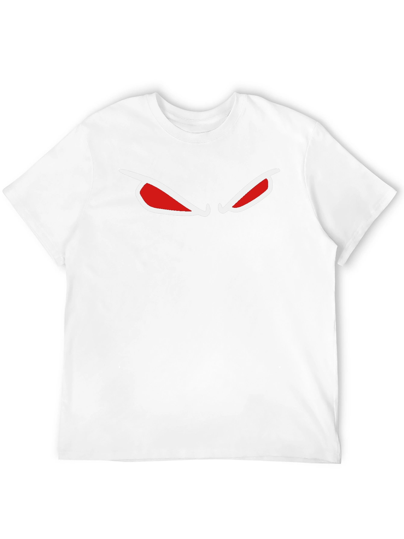 Mens Black T-Shirt with Red Eyes Graphic