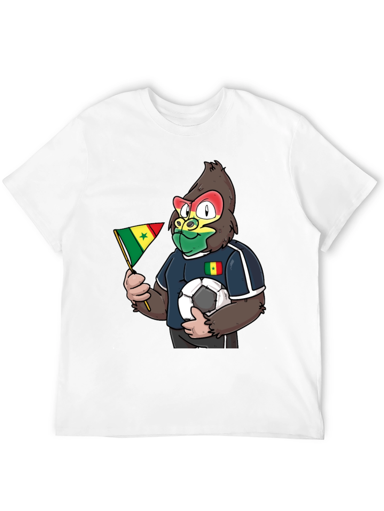 Senegal Soccer Fan Gorilla T-Shirt