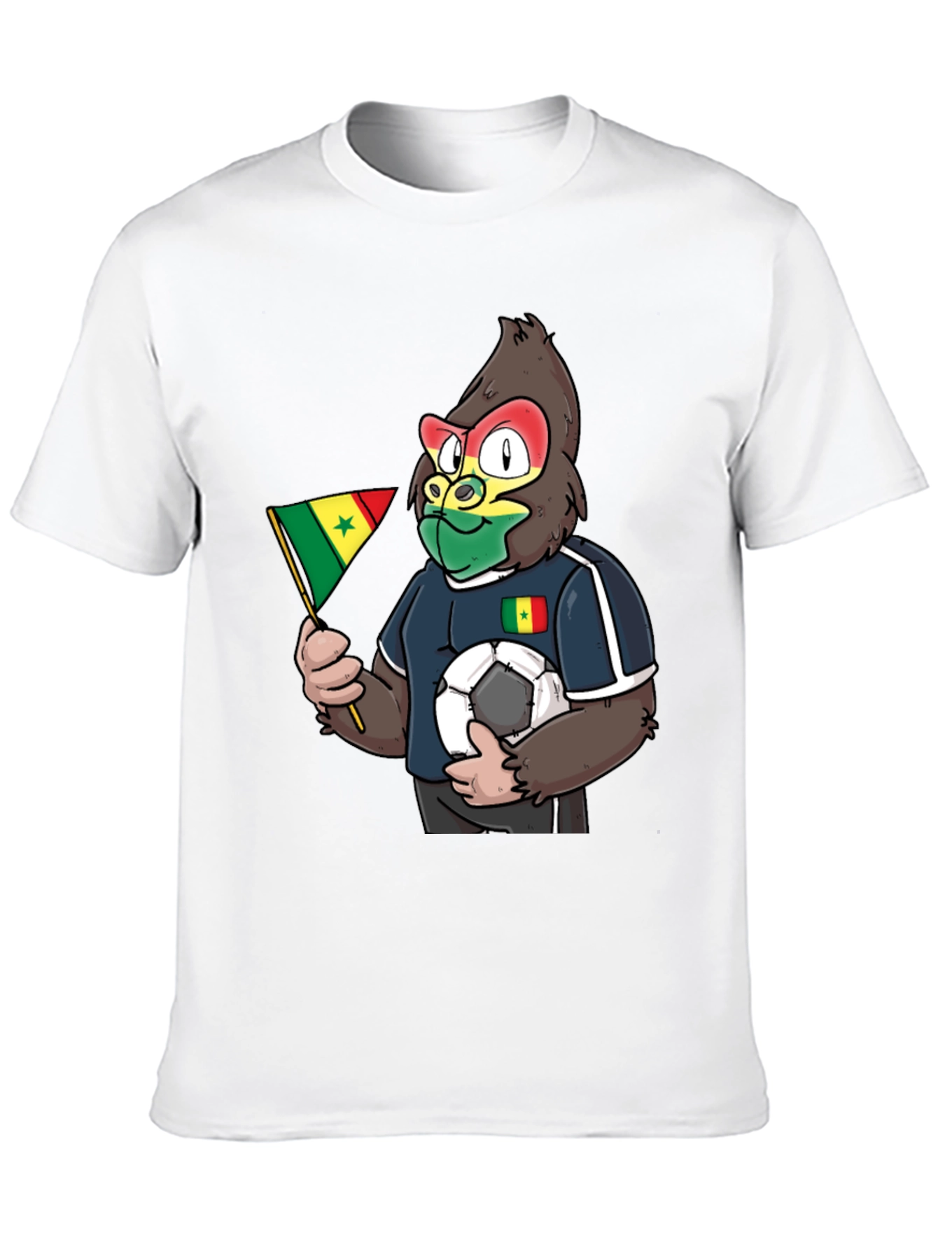 Senegal Soccer Fan Gorilla T-Shirt