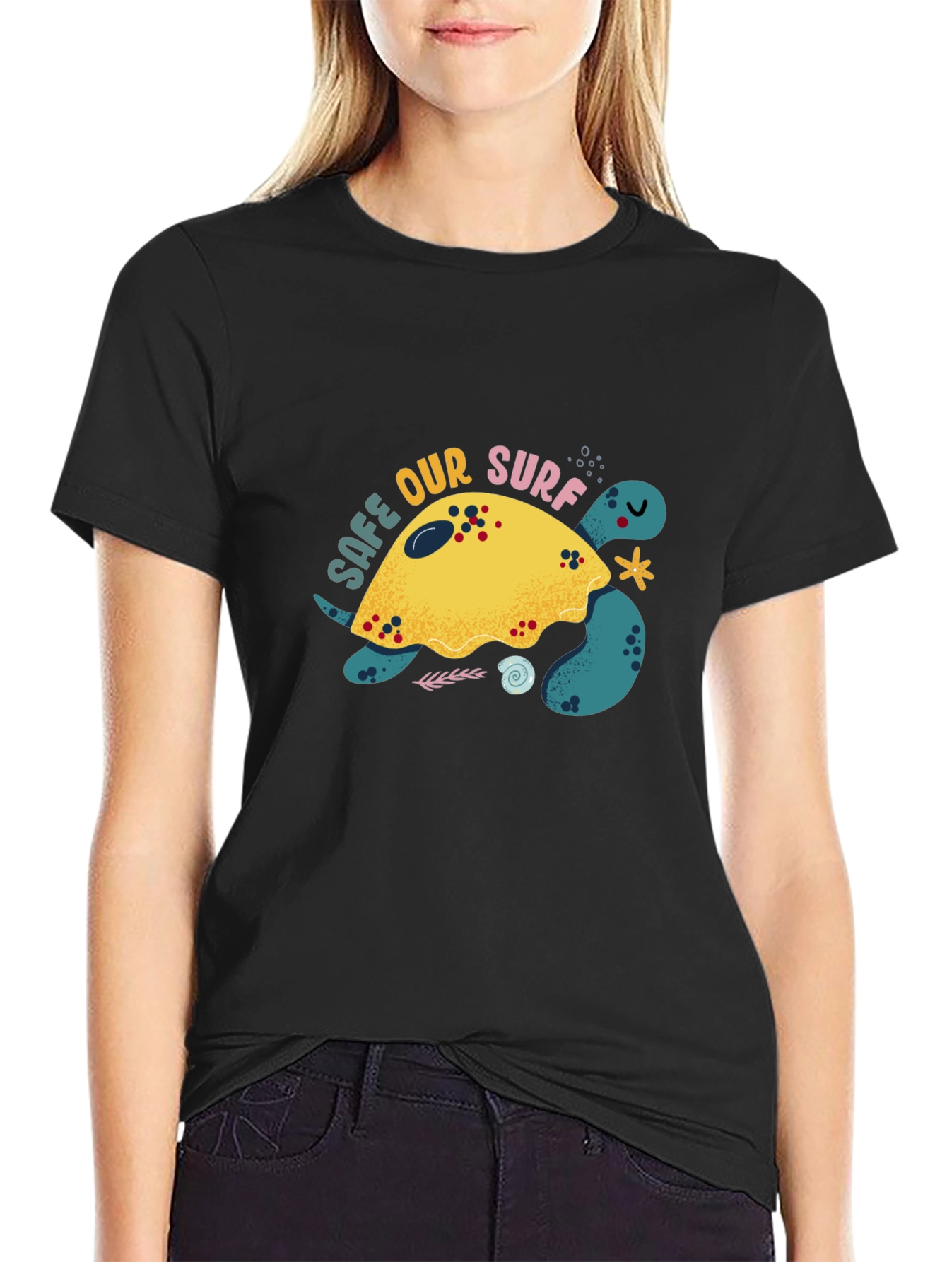 Save Our Surf Turtle Graphic Tee - Eco-Friendly Design