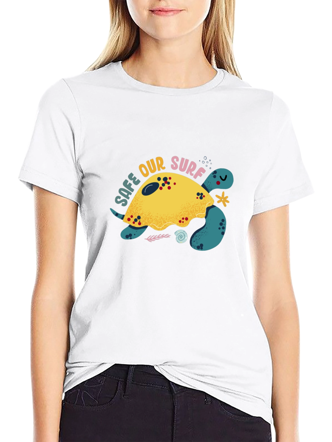 Save Our Surf Turtle Graphic Tee - Eco-Friendly Design
