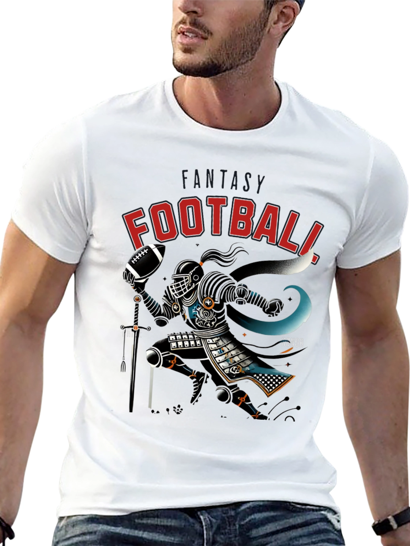Football Samurai Graphic Tee - Black