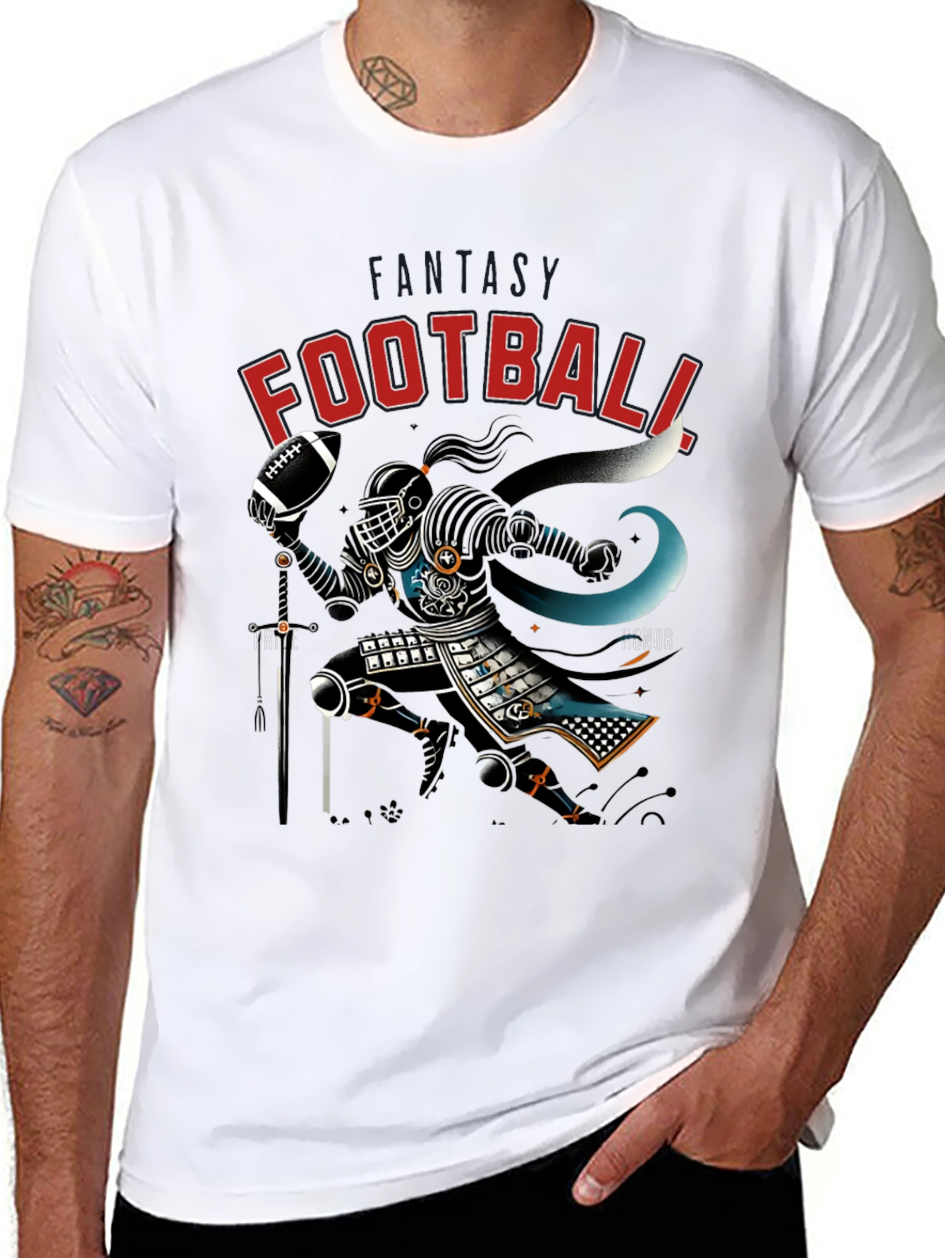 Football Samurai Graphic Tee - Black
