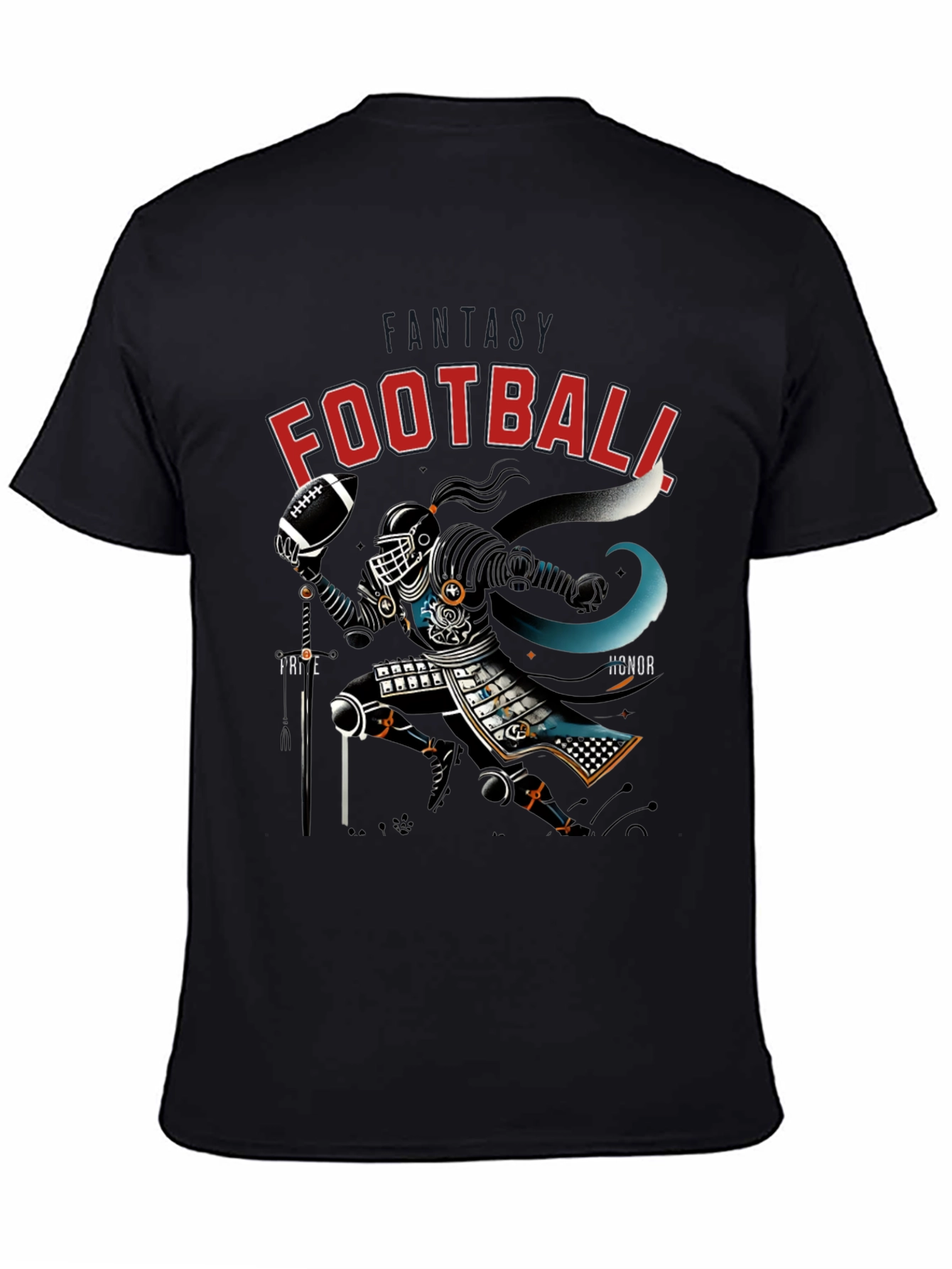 Football Samurai Graphic Tee - Black