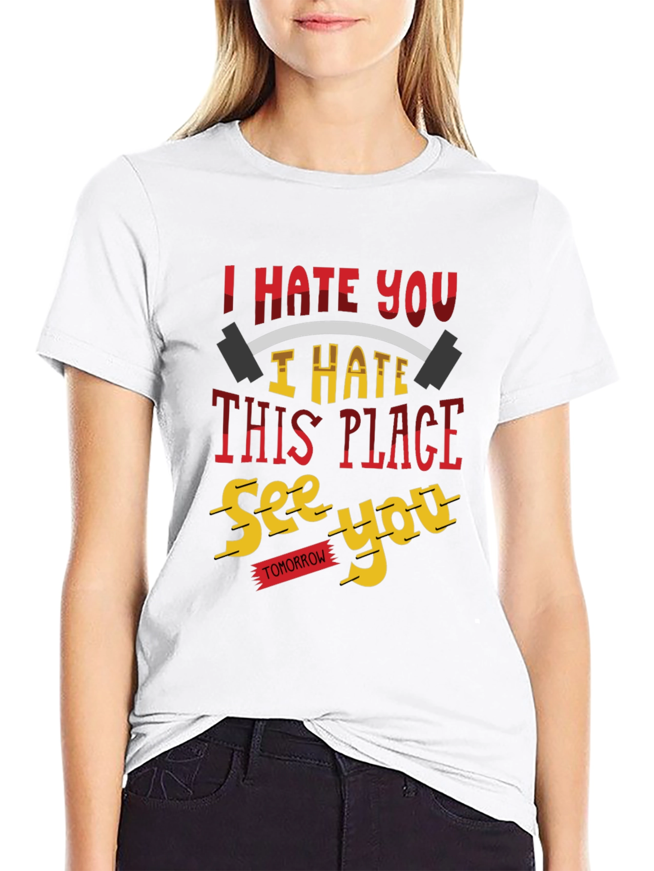 I Hate You Funny Gym Workout T-Shirt