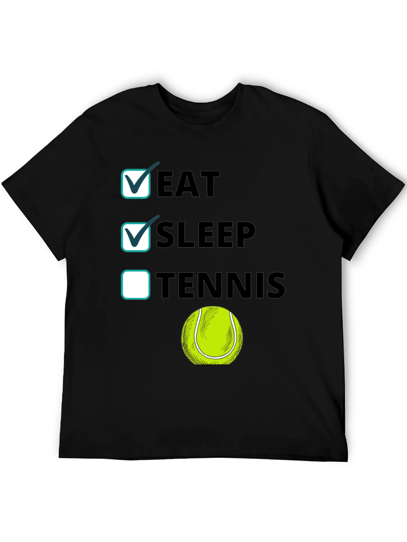Eat Sleep Tennis Funny Graphic Tee