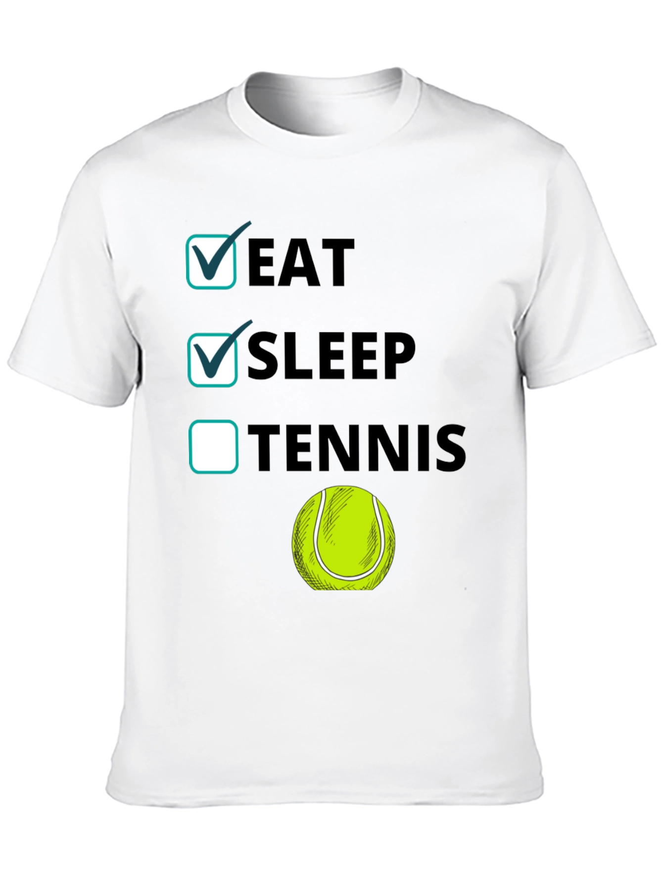 Eat Sleep Tennis Funny Graphic Tee