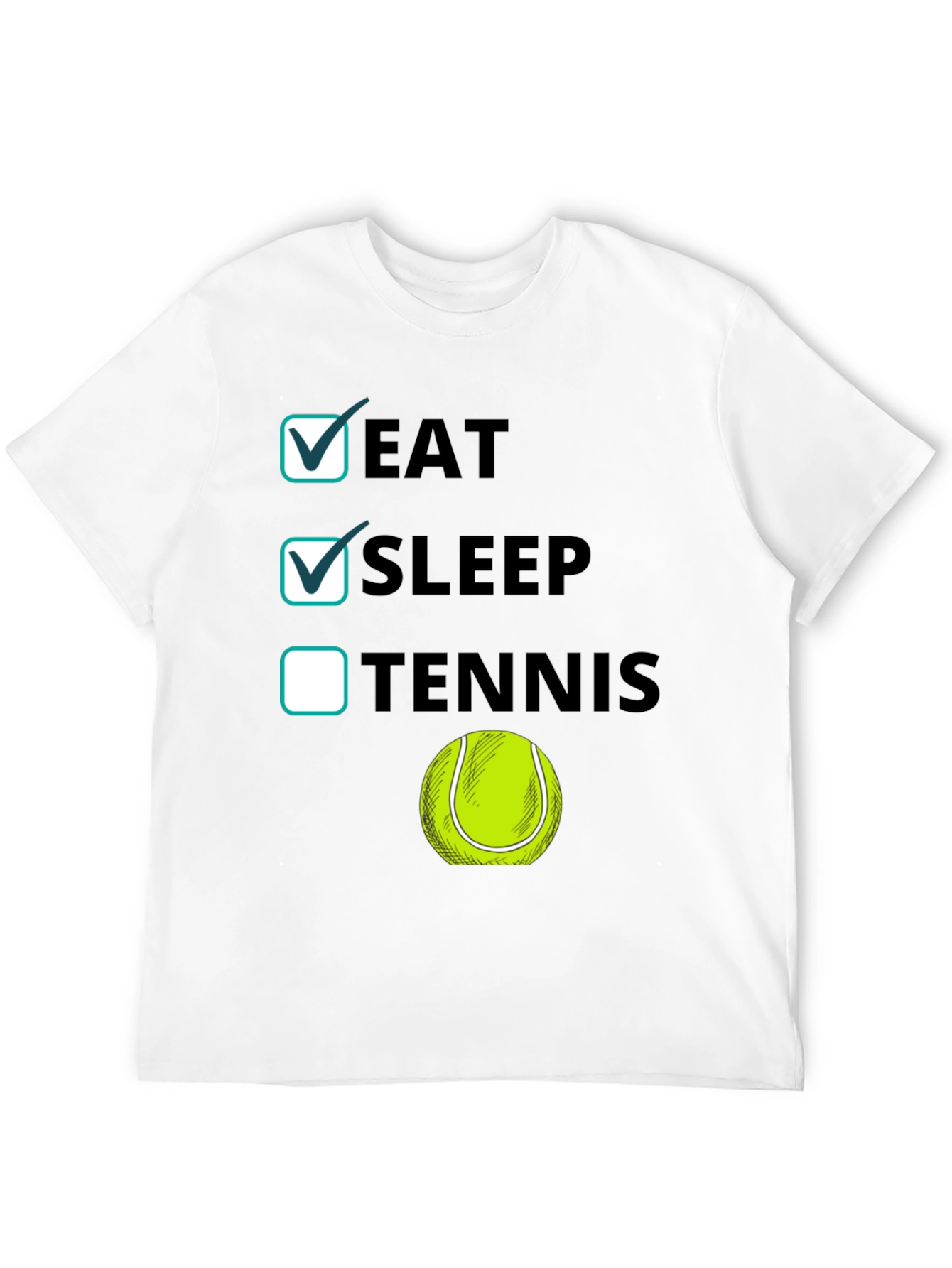 Eat Sleep Tennis Funny Graphic Tee